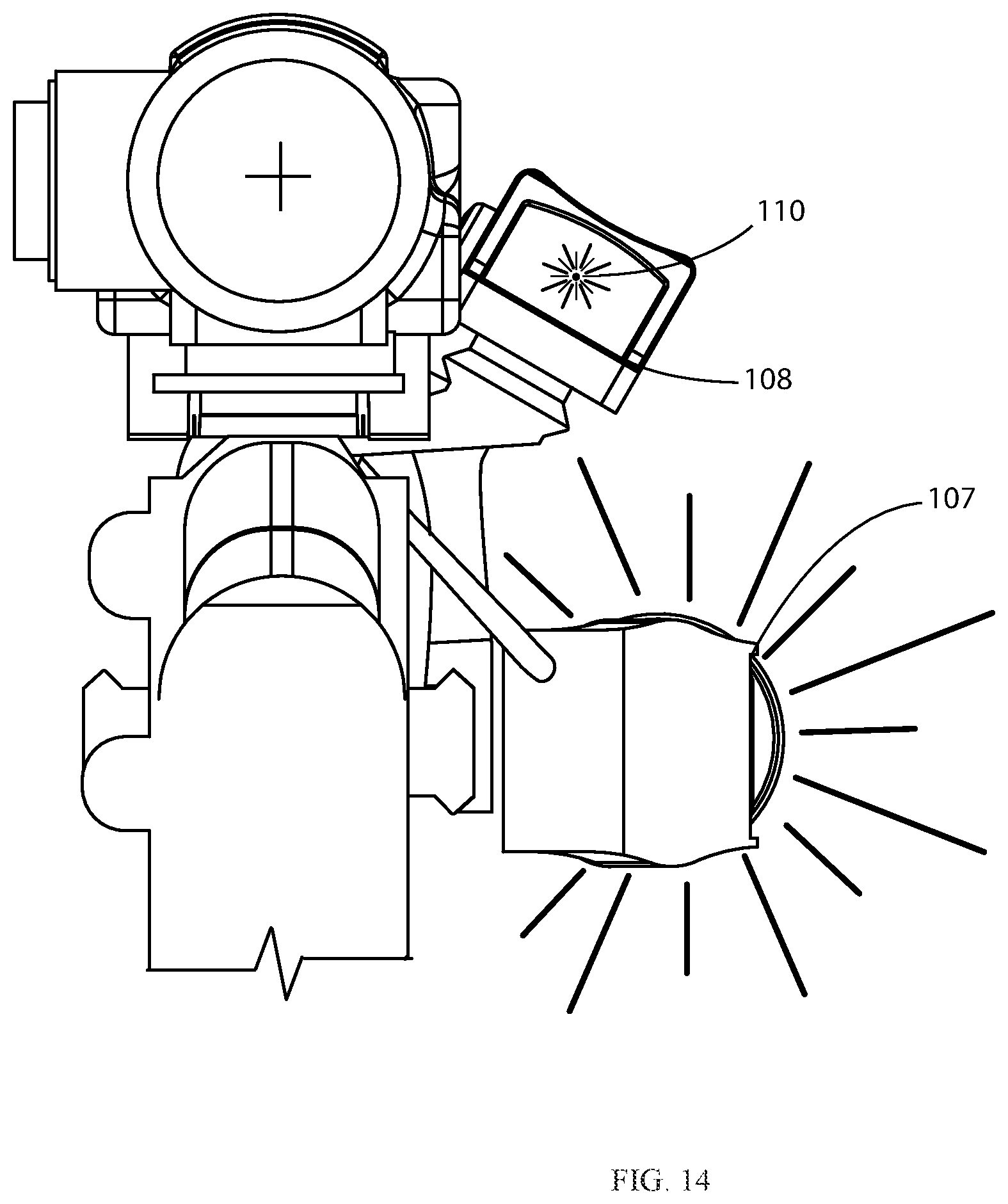 Patent US11815333 Figure 11 – Intensity adapting optical aiming reticle