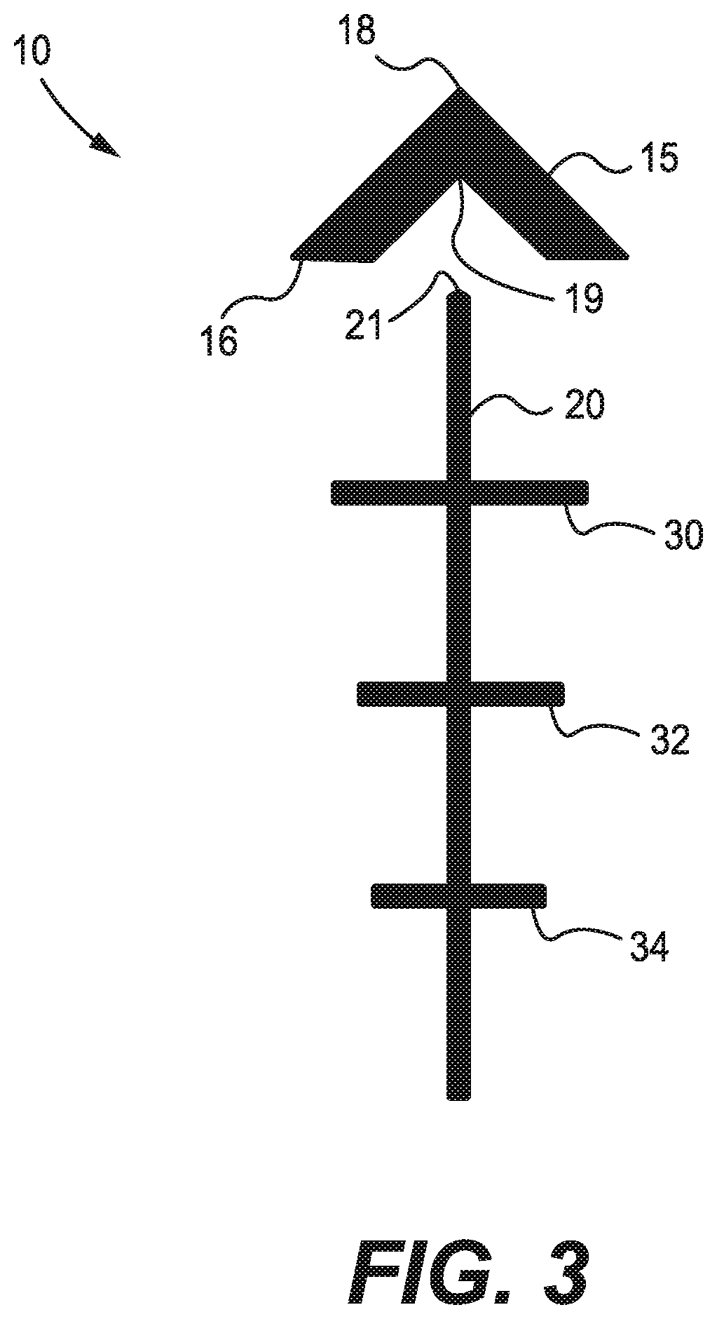 Patent US11815334 Figure 3 – Firearm optical sight reticle