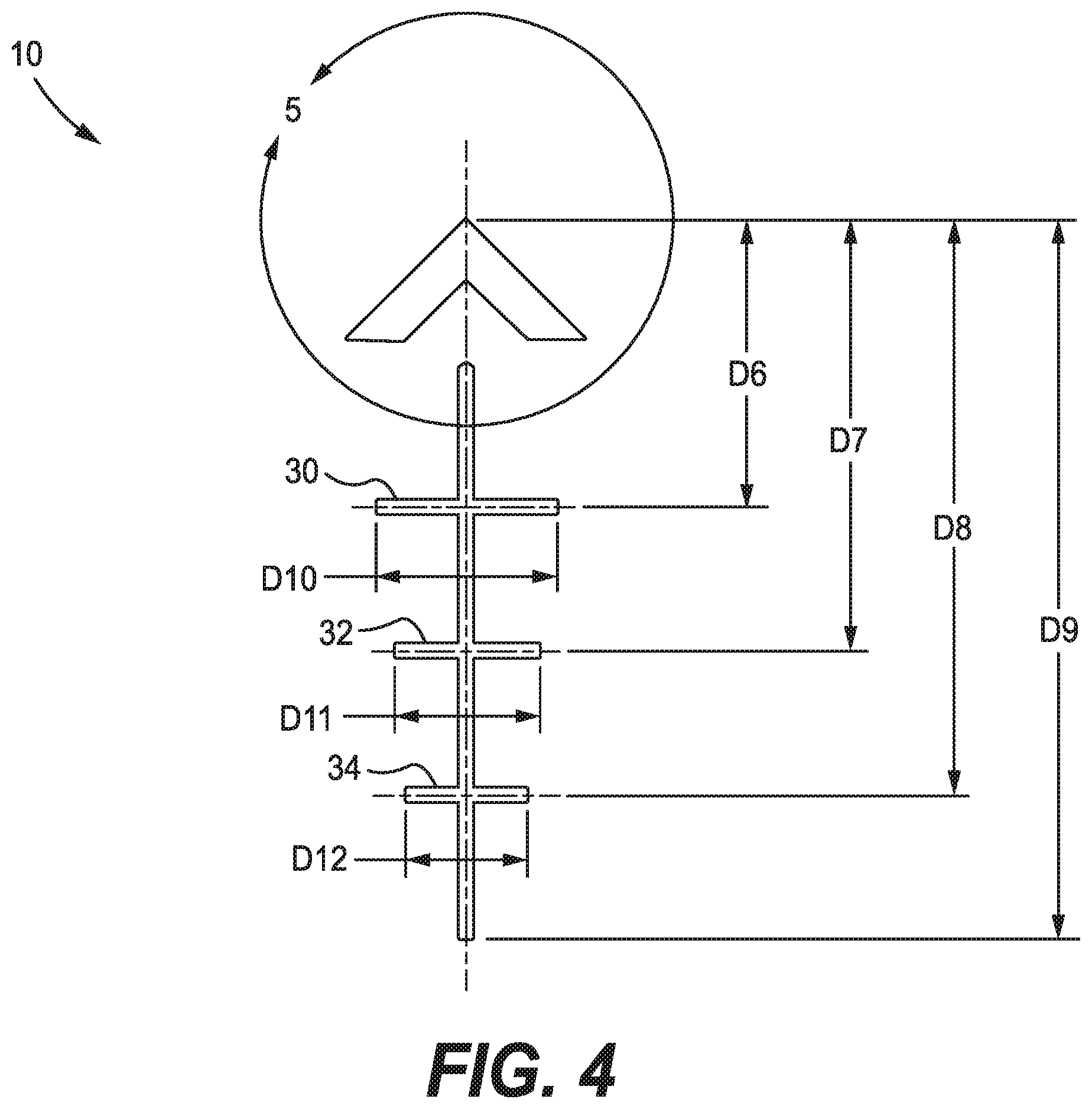 Patent US11815334 Figure 4 – Firearm optical sight reticle