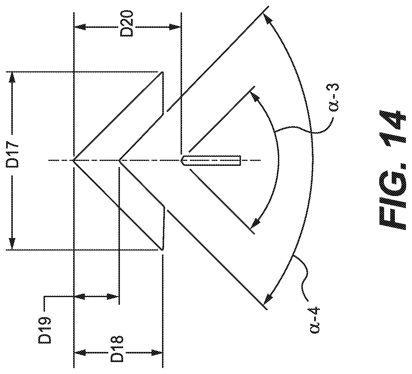 Patent US11815334 Figure 11 – Firearm optical sight reticle
