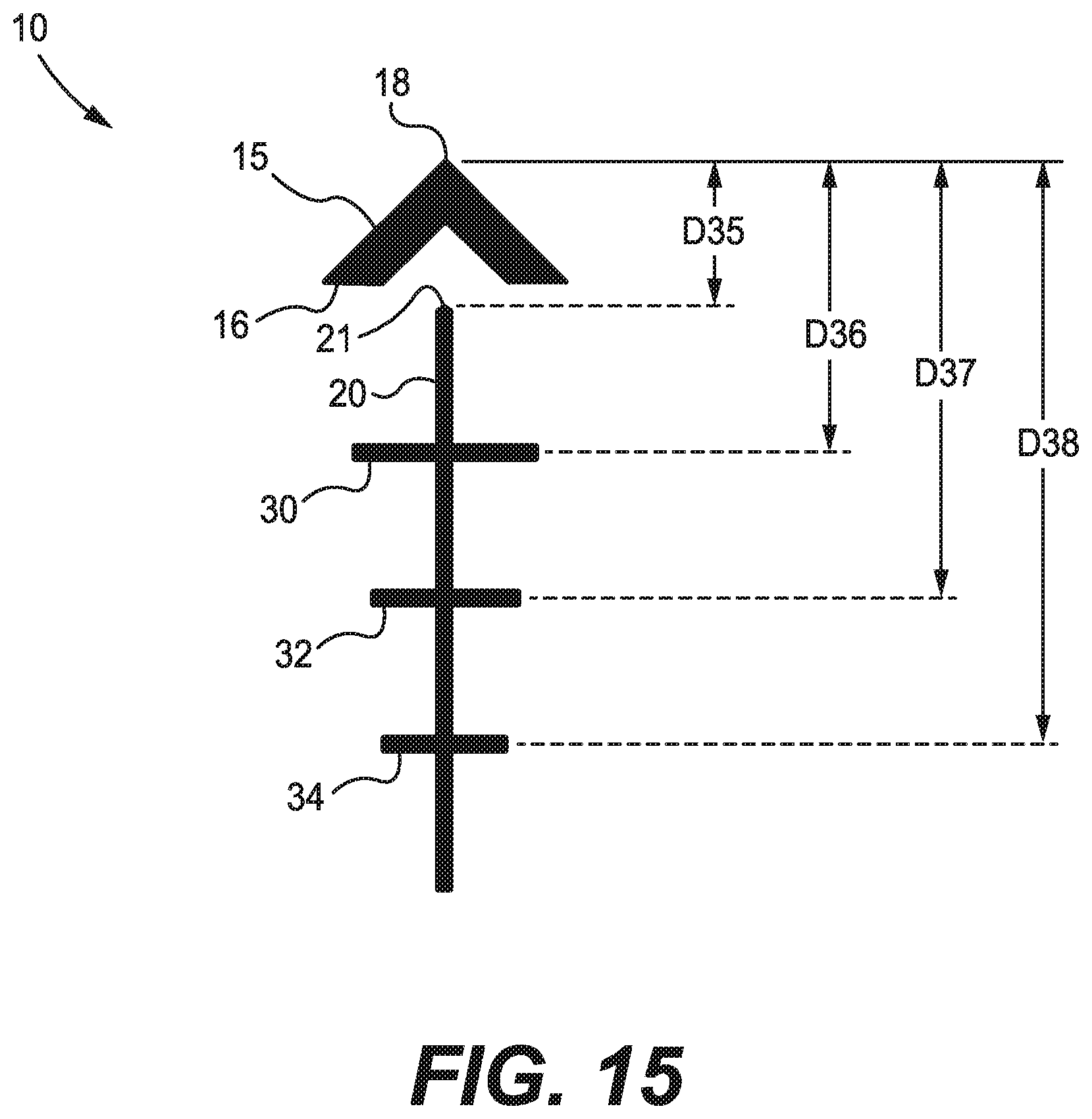 Patent US11815334 Figure 12 – Firearm optical sight reticle