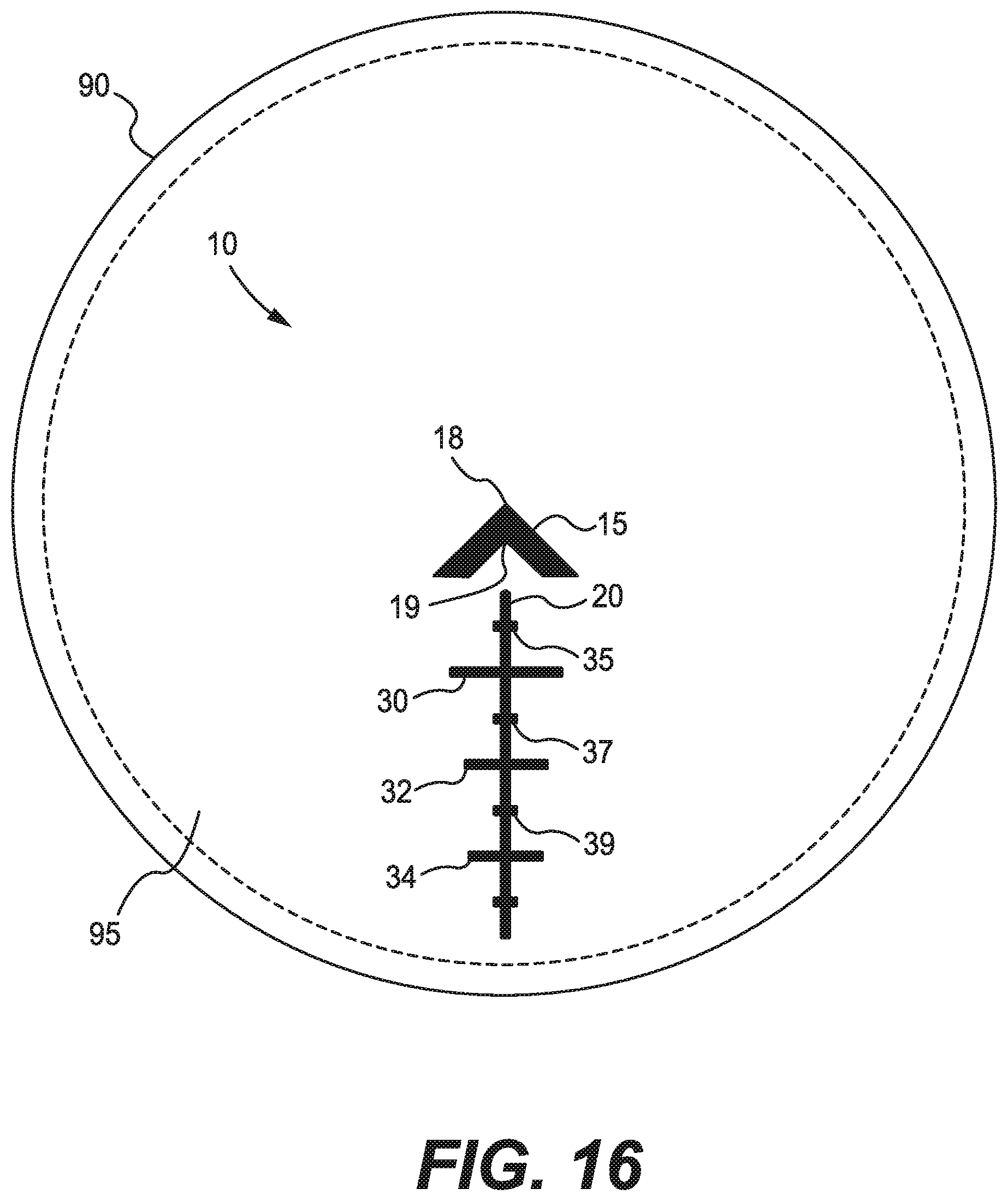 Patent US11815334 Figure 13 – Firearm optical sight reticle