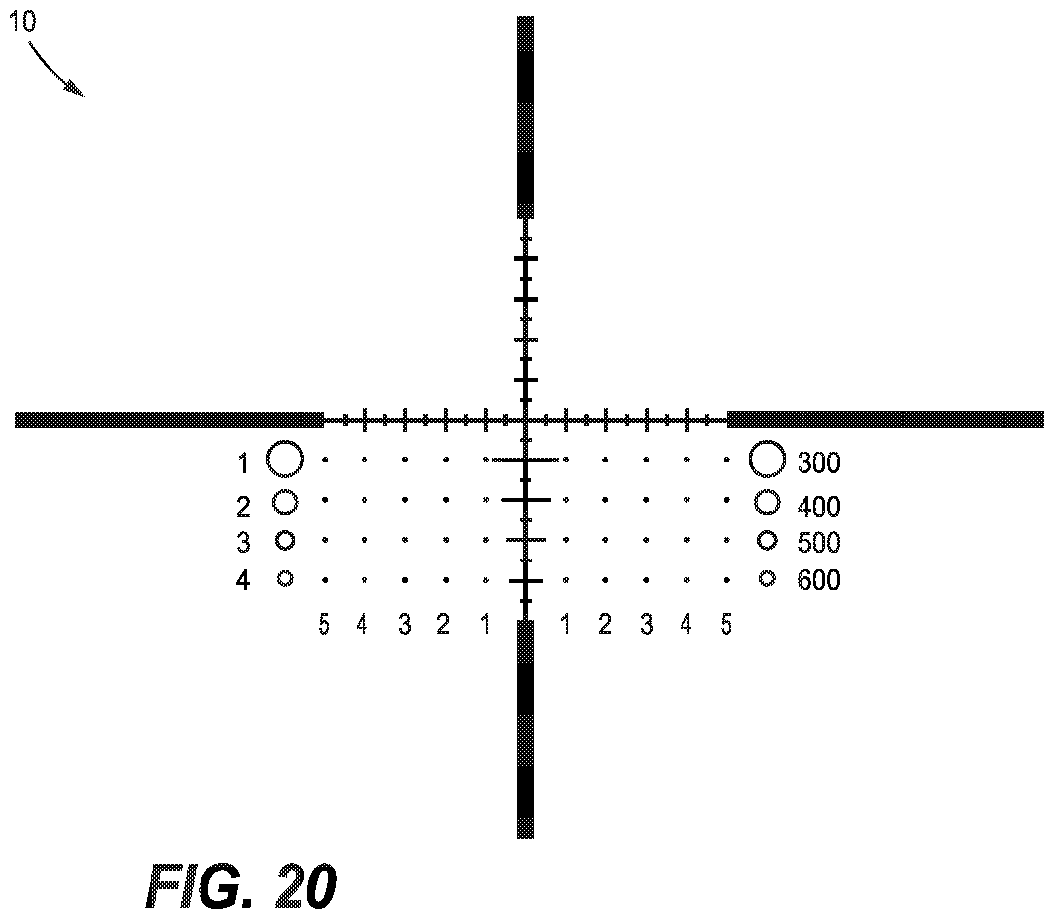 Patent US11815334 Figure 17 – Firearm optical sight reticle