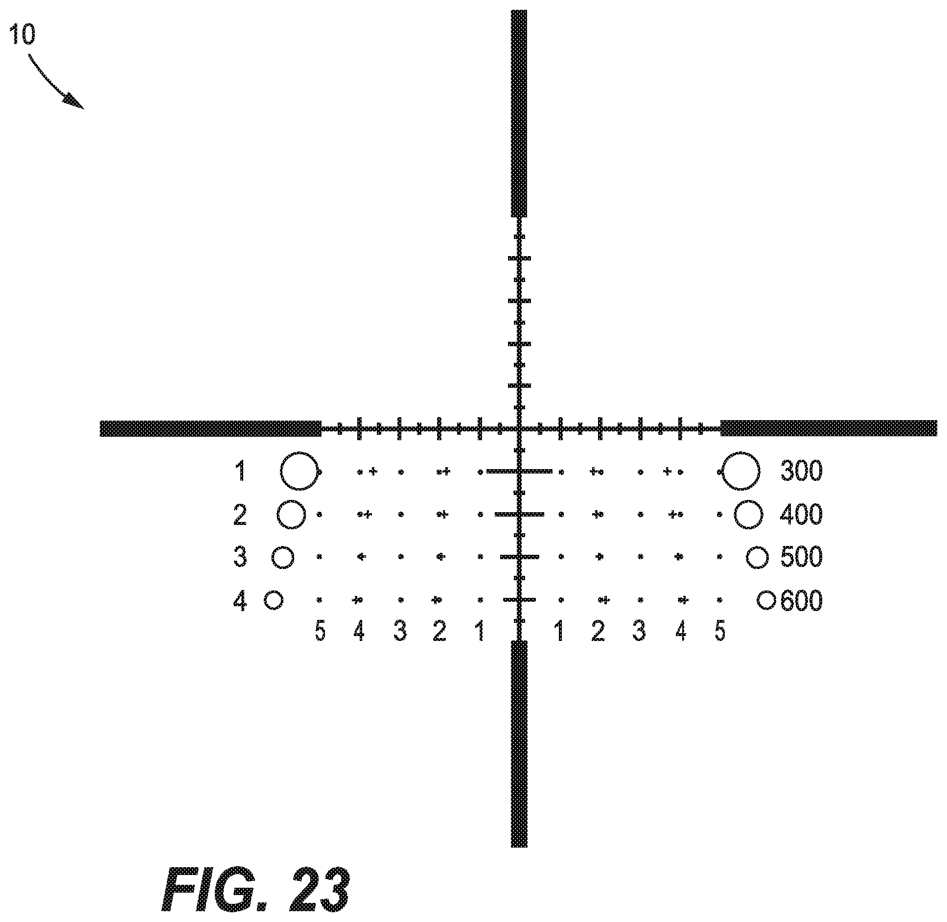 Patent US11815334 Figure 20 – Firearm optical sight reticle