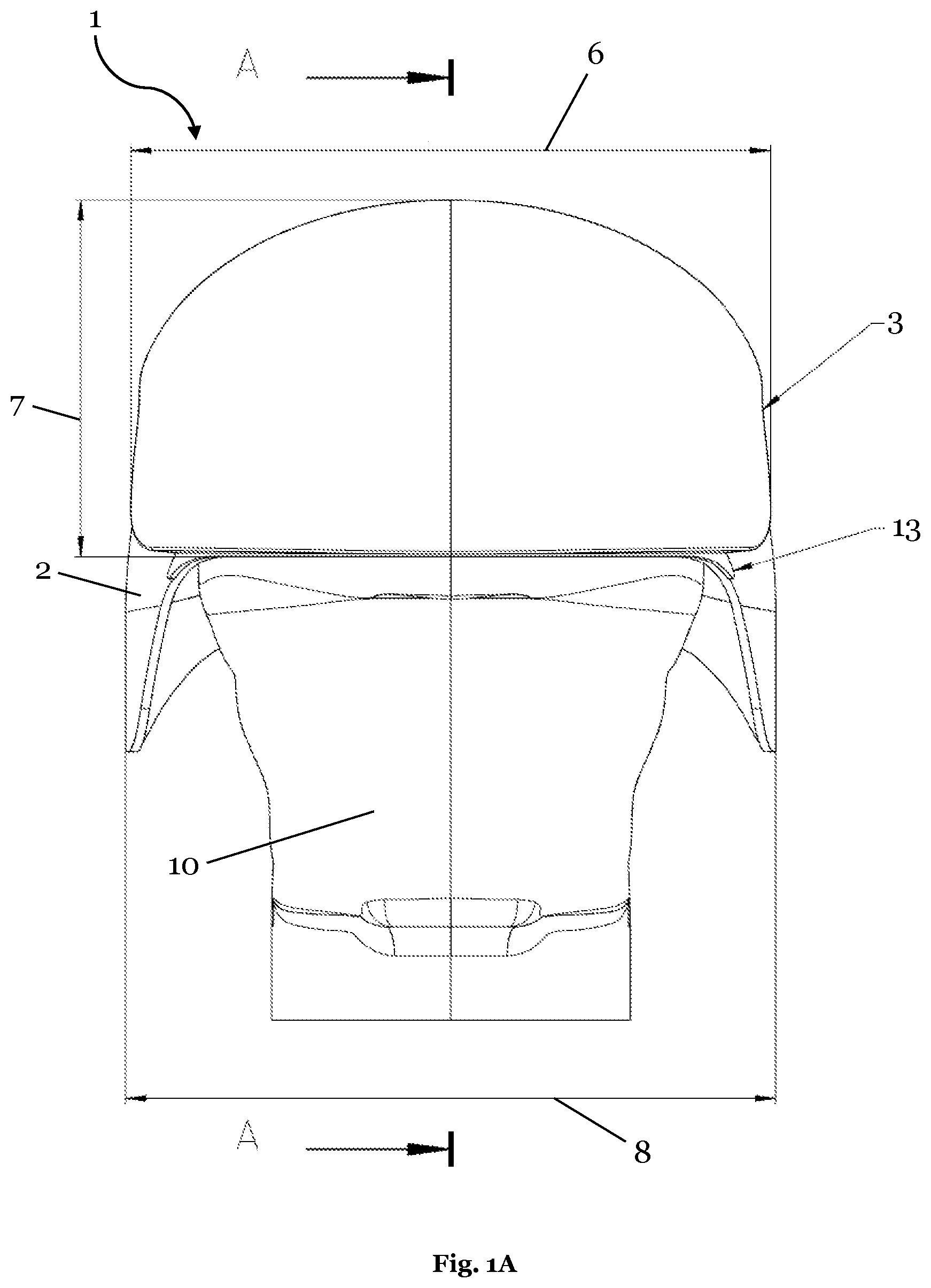 Patent US11815337 Figure 1 – Ballistic protective helmet