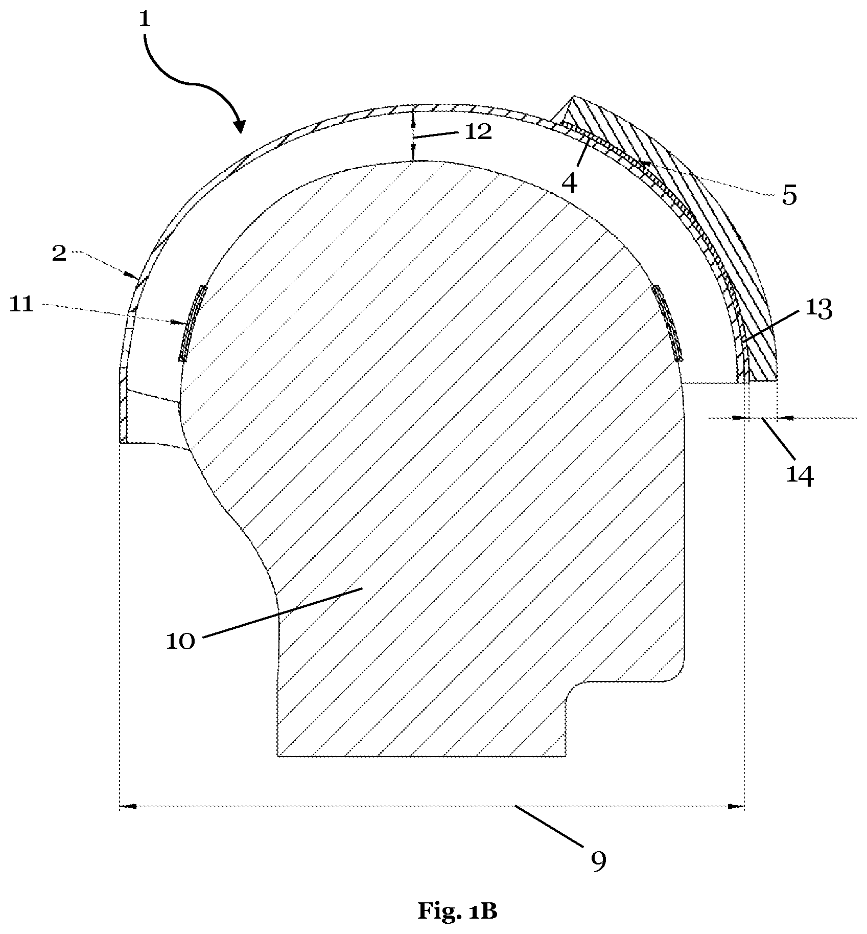Patent US11815337 Figure 2 – Ballistic protective helmet