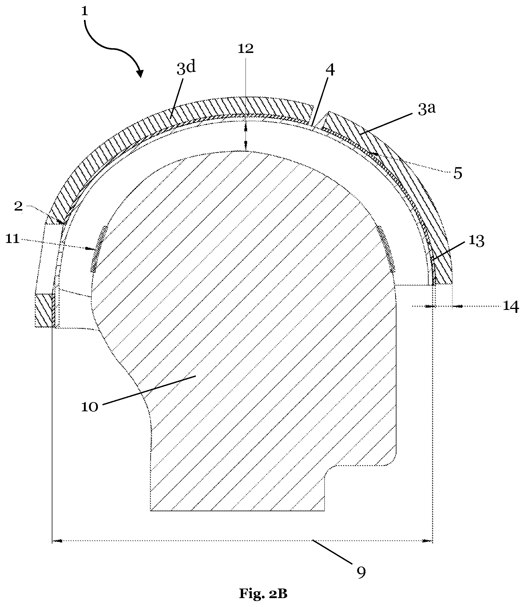 Patent US11815337 Figure 4 – Ballistic protective helmet