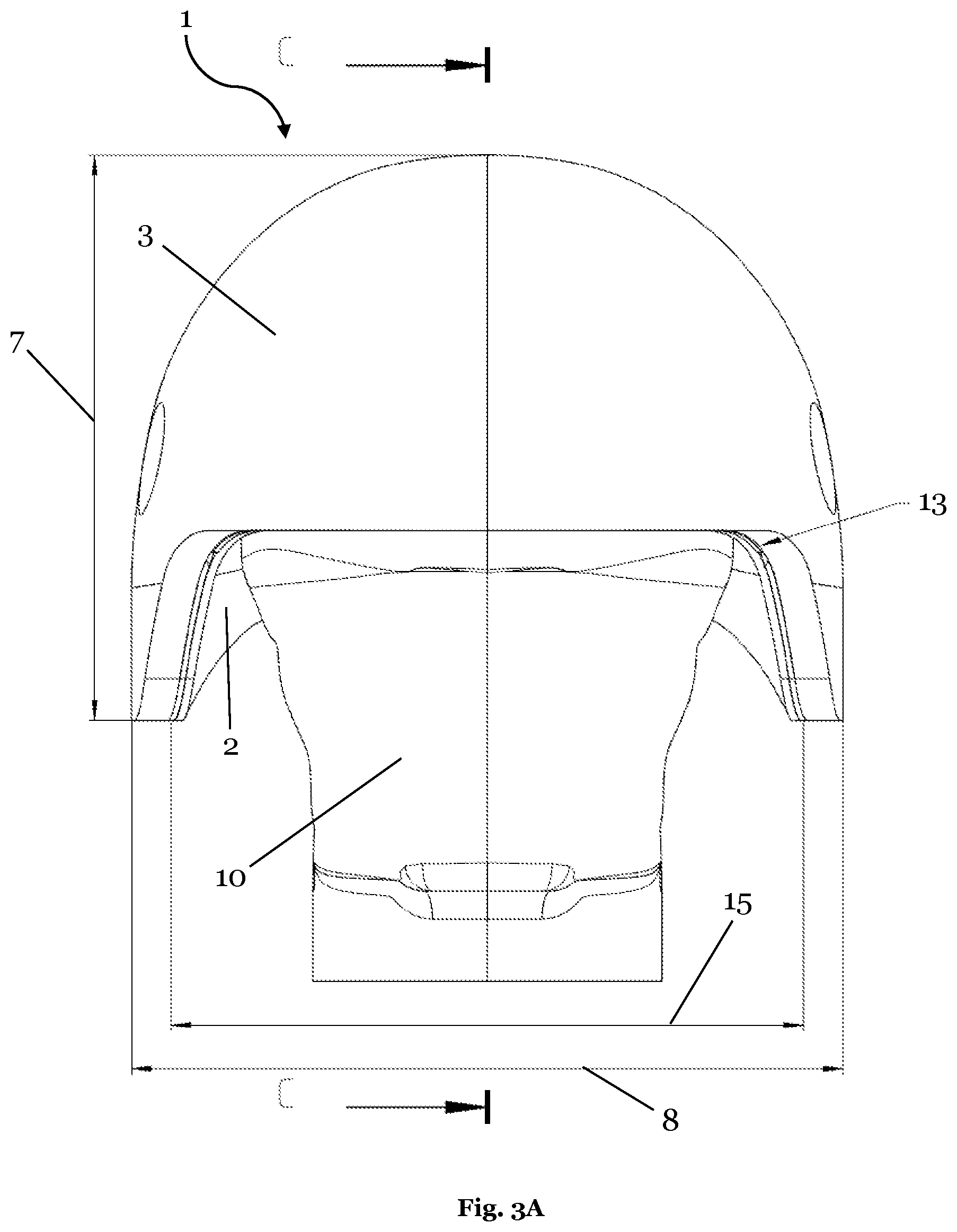 Patent US11815337 Figure 5 – Ballistic protective helmet