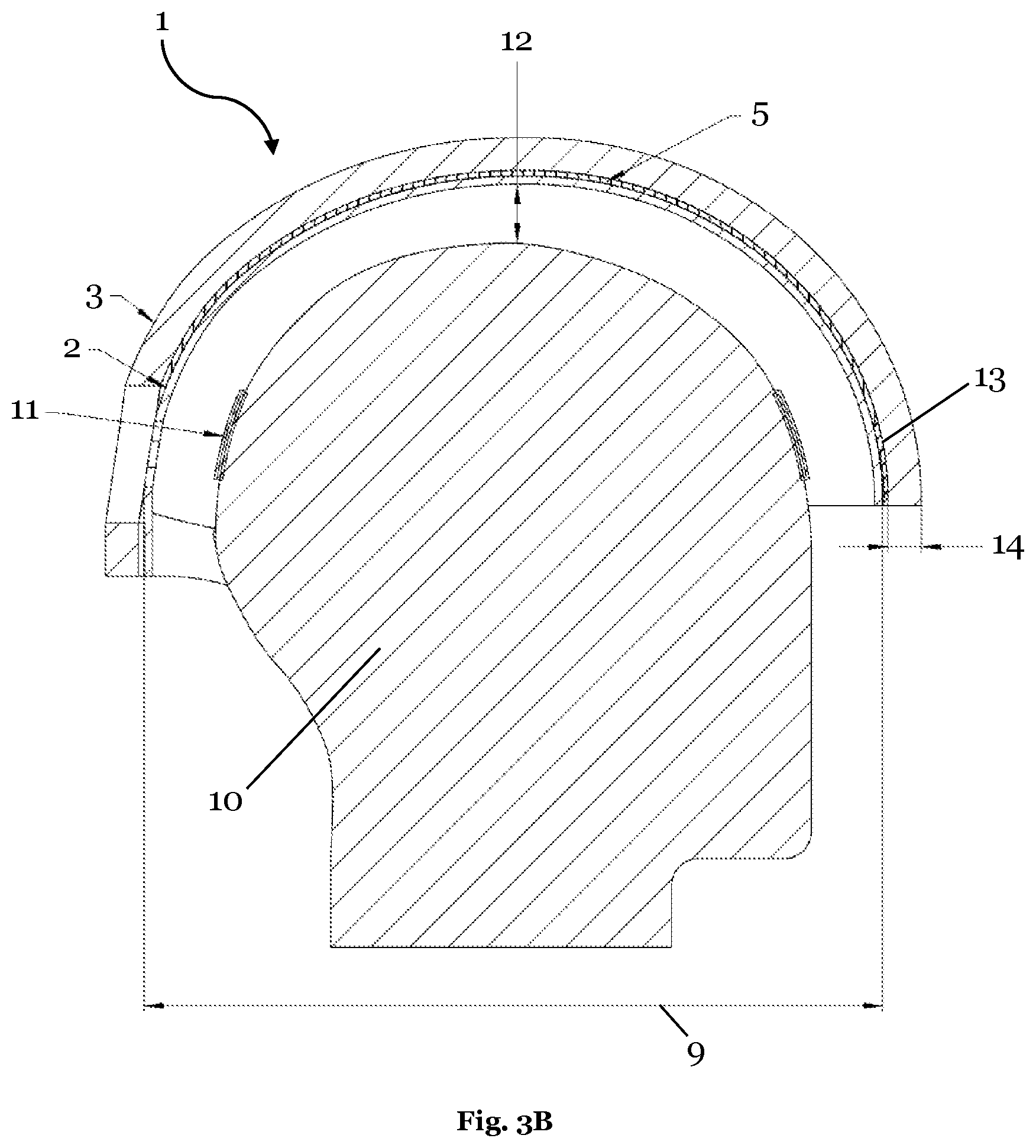 Patent US11815337 Figure 6 – Ballistic protective helmet