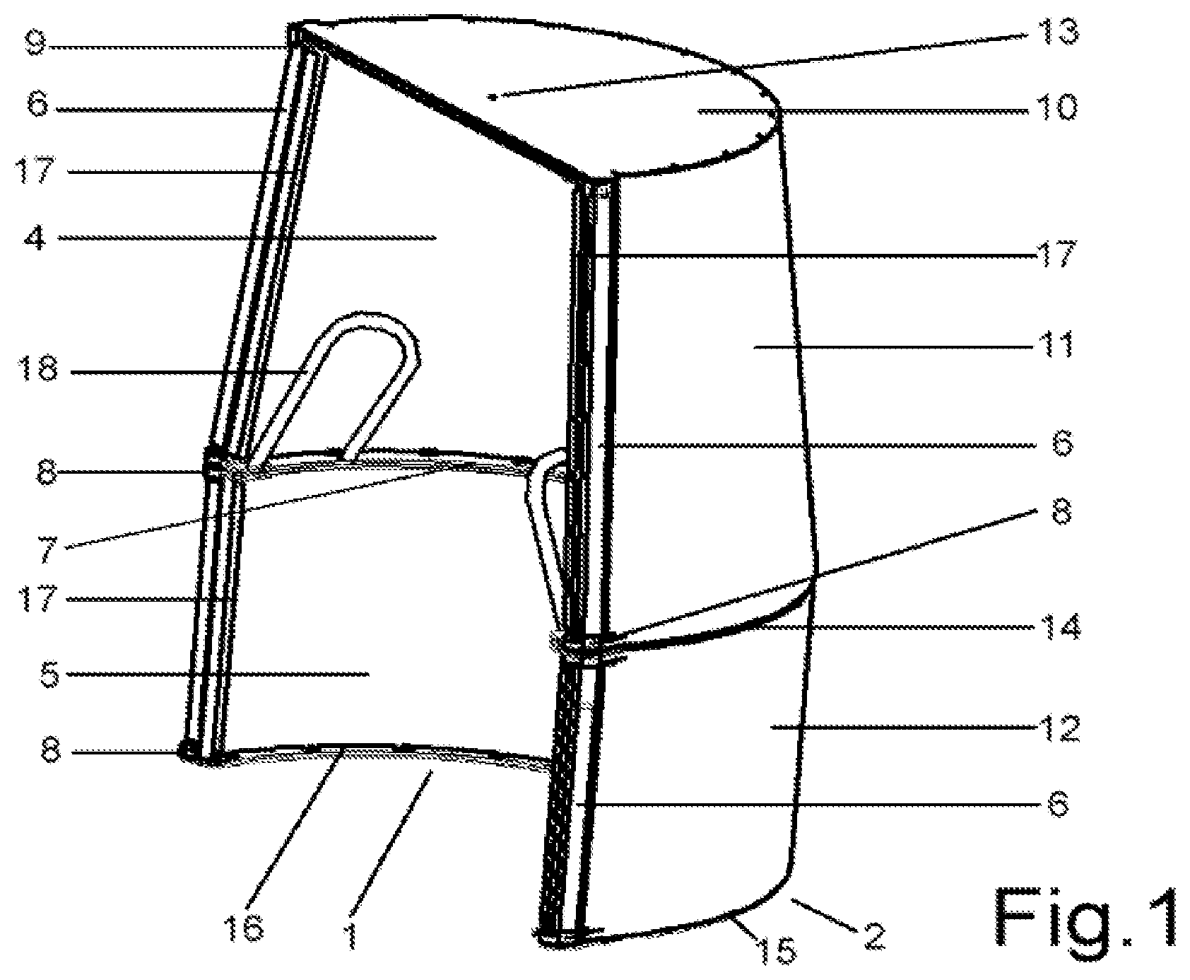 Patent US11815339 Figure 1 – Protective shield