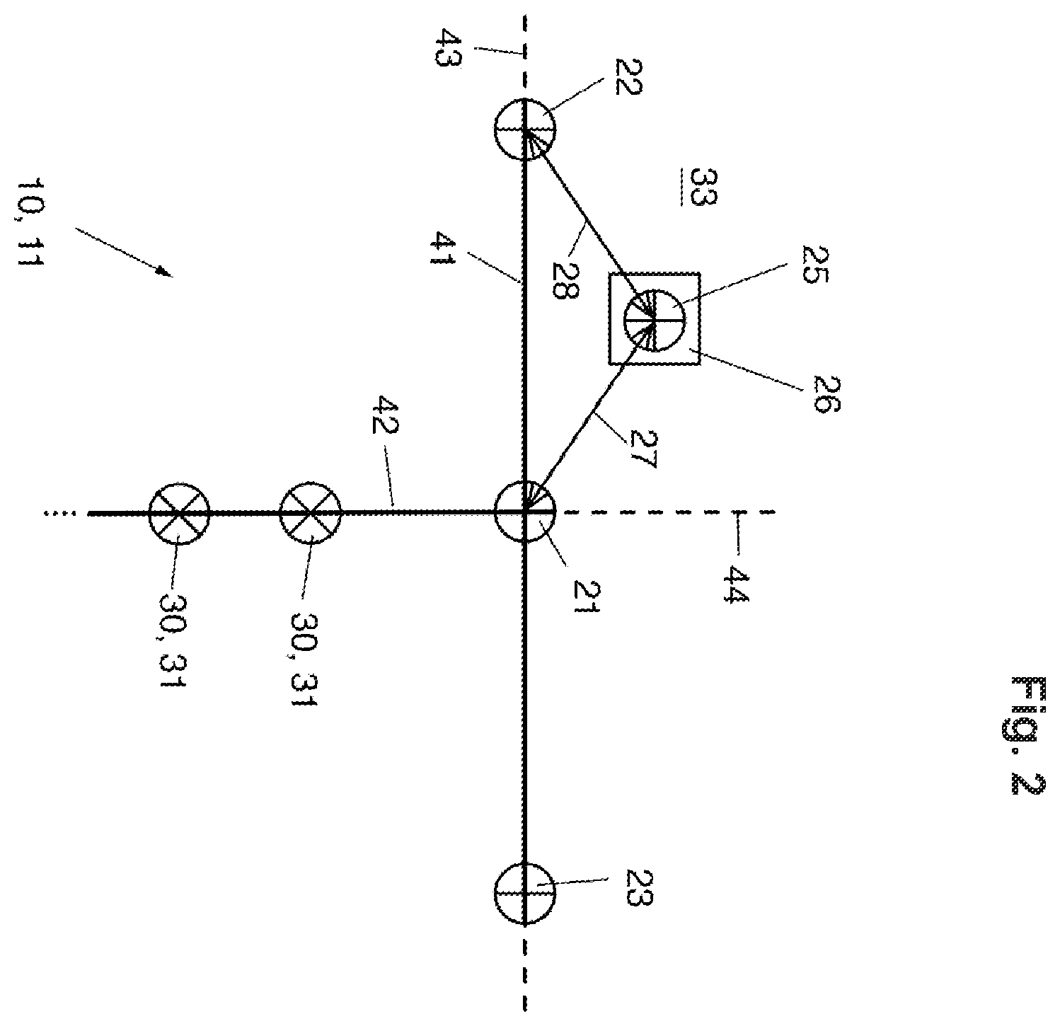 Patent US11815345 Figure 2 – Device for orientation and position detection of markings in three-dimensional space