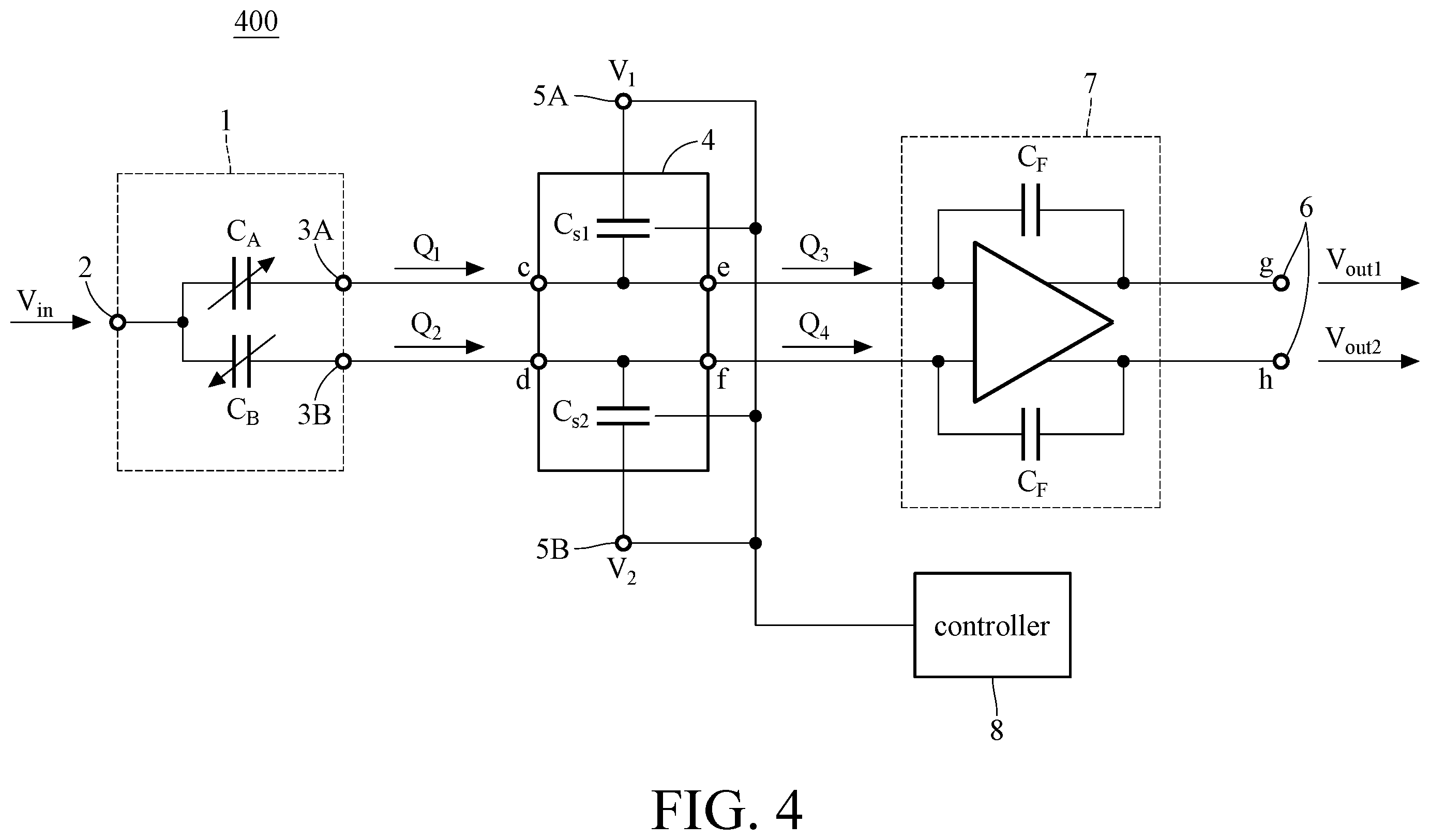 Patent US11815369 Figure 5 – Differential capacitor device and method for calibrating differential capacitor
