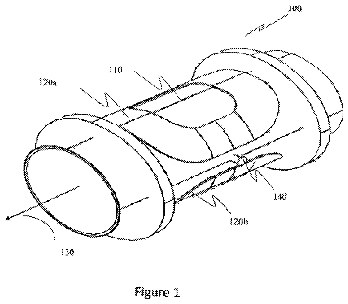 Patent US11815379 Figure 1 – Electromagnetic flowmeter assembly with a rotatable magnetic ring on a surface of the conduit for adjusting varying magnetic field