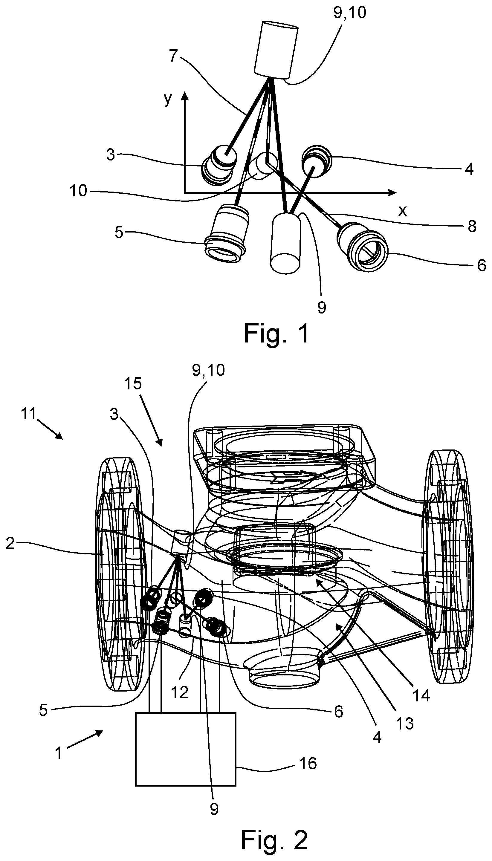 Patent US11815381 Figure 1 – Ultrasonic flowmeter, use of an ultrasonic flowmeter in a shut-off device and shut-off device