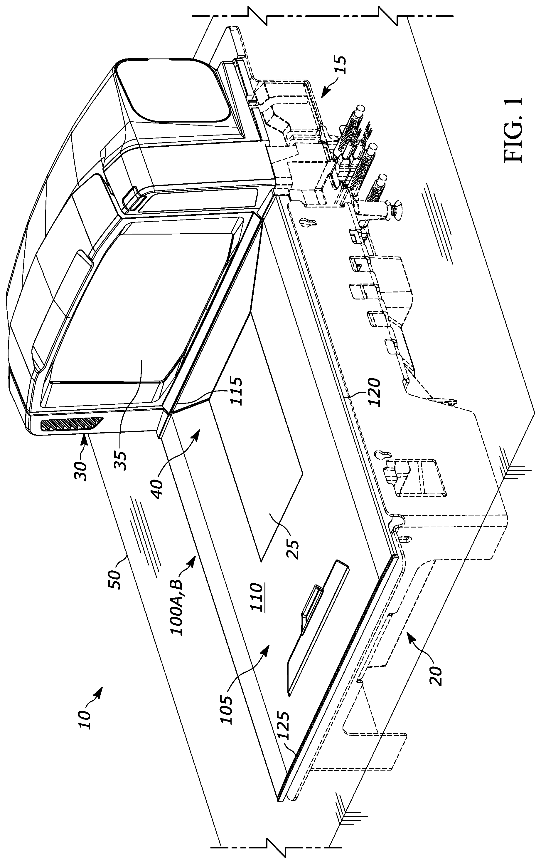 Patent US11815390 Figure 1 – Weigh platter assembly with off-platter detection