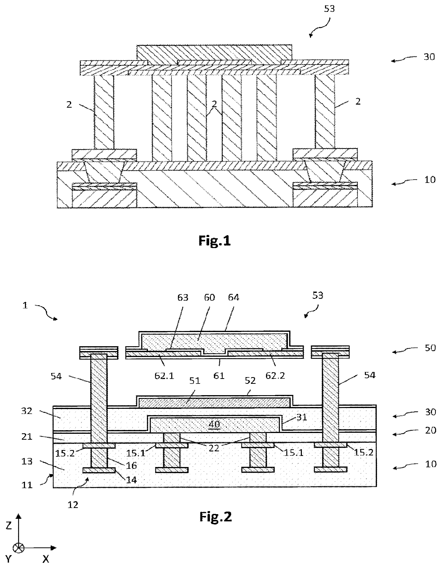 Patent US11815400 Figure 1 – Sensitive pixel based detection system comprising a thermal detector and a compensation device