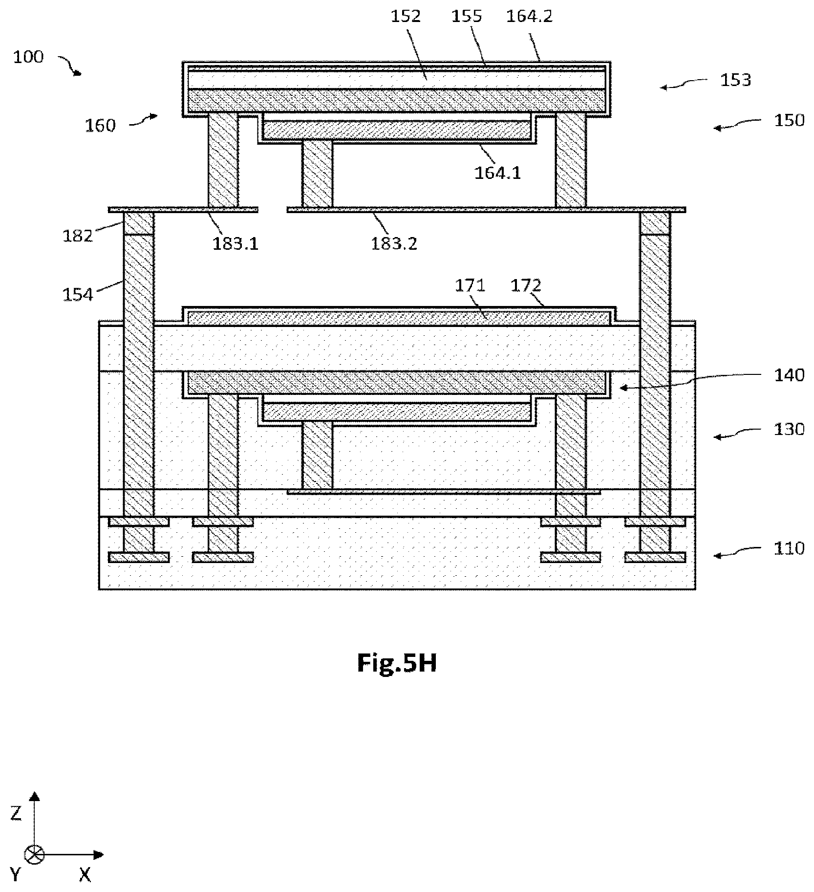 Patent US11815400 Figure 8 – Sensitive pixel based detection system comprising a thermal detector and a compensation device