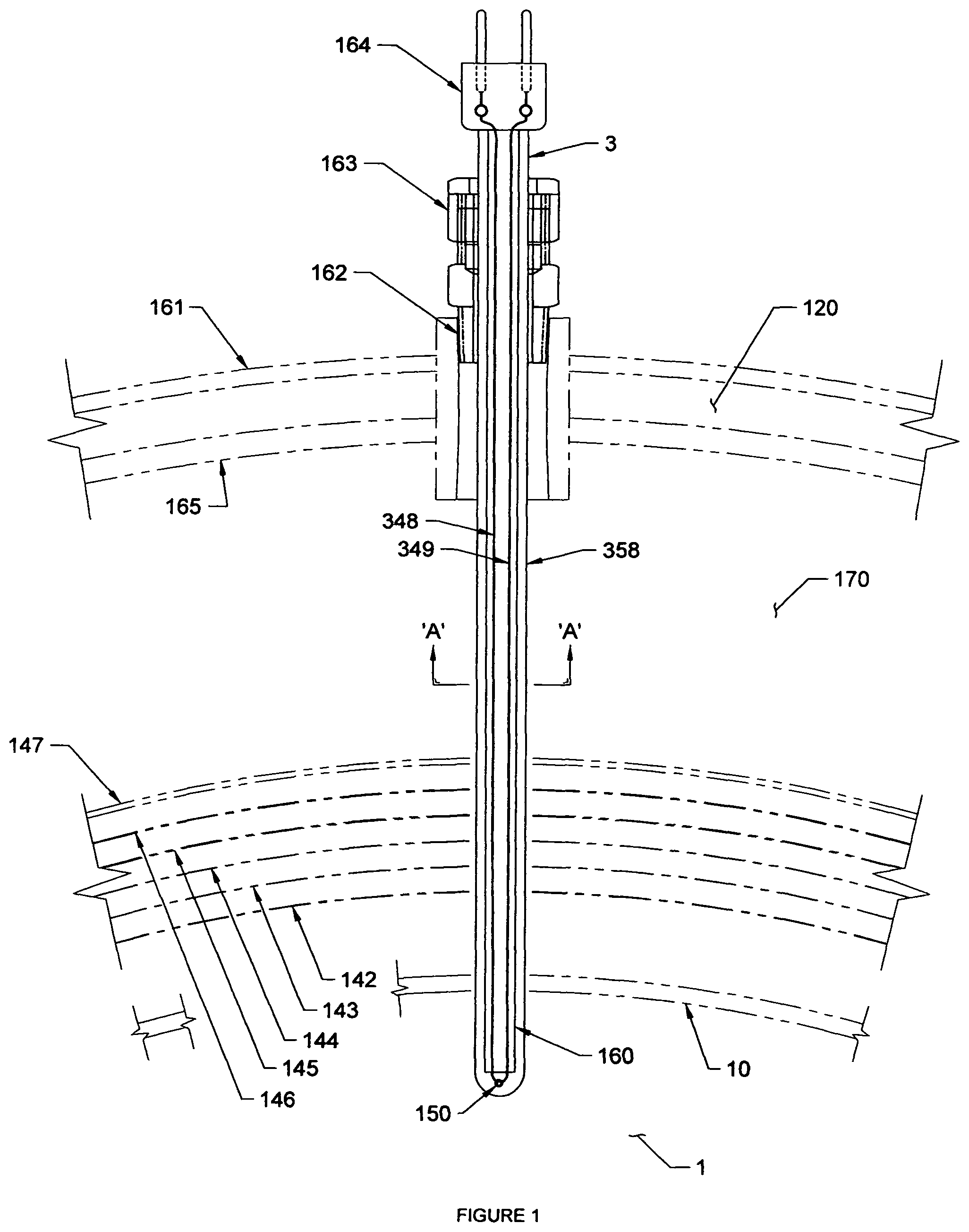 Patent US11815403 Figure 1 – Specialty control thermocouple for vacuum heat treat furnaces