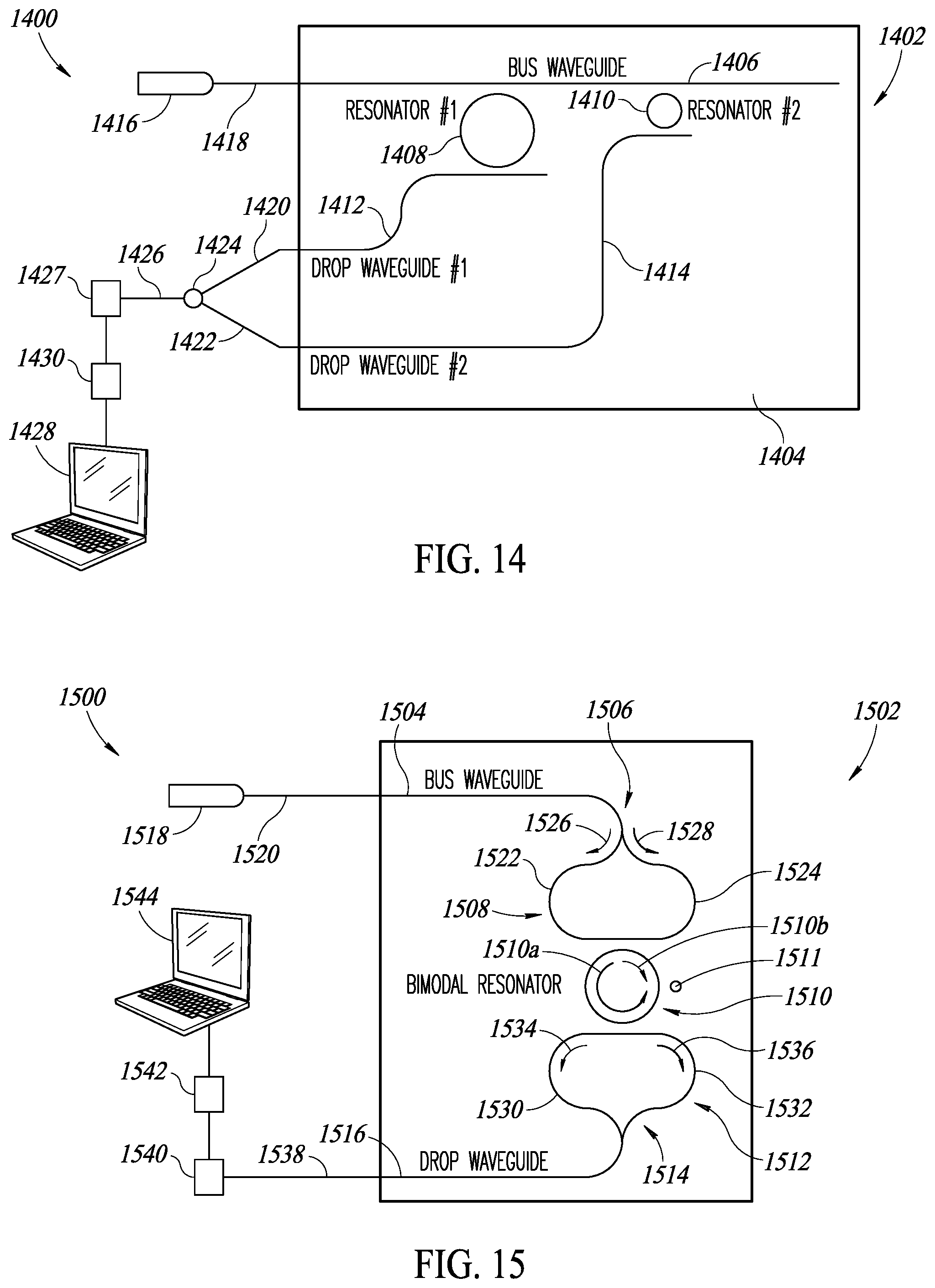 Patent US11815405 Figure 11 – Photonic device using resonator differencing technique