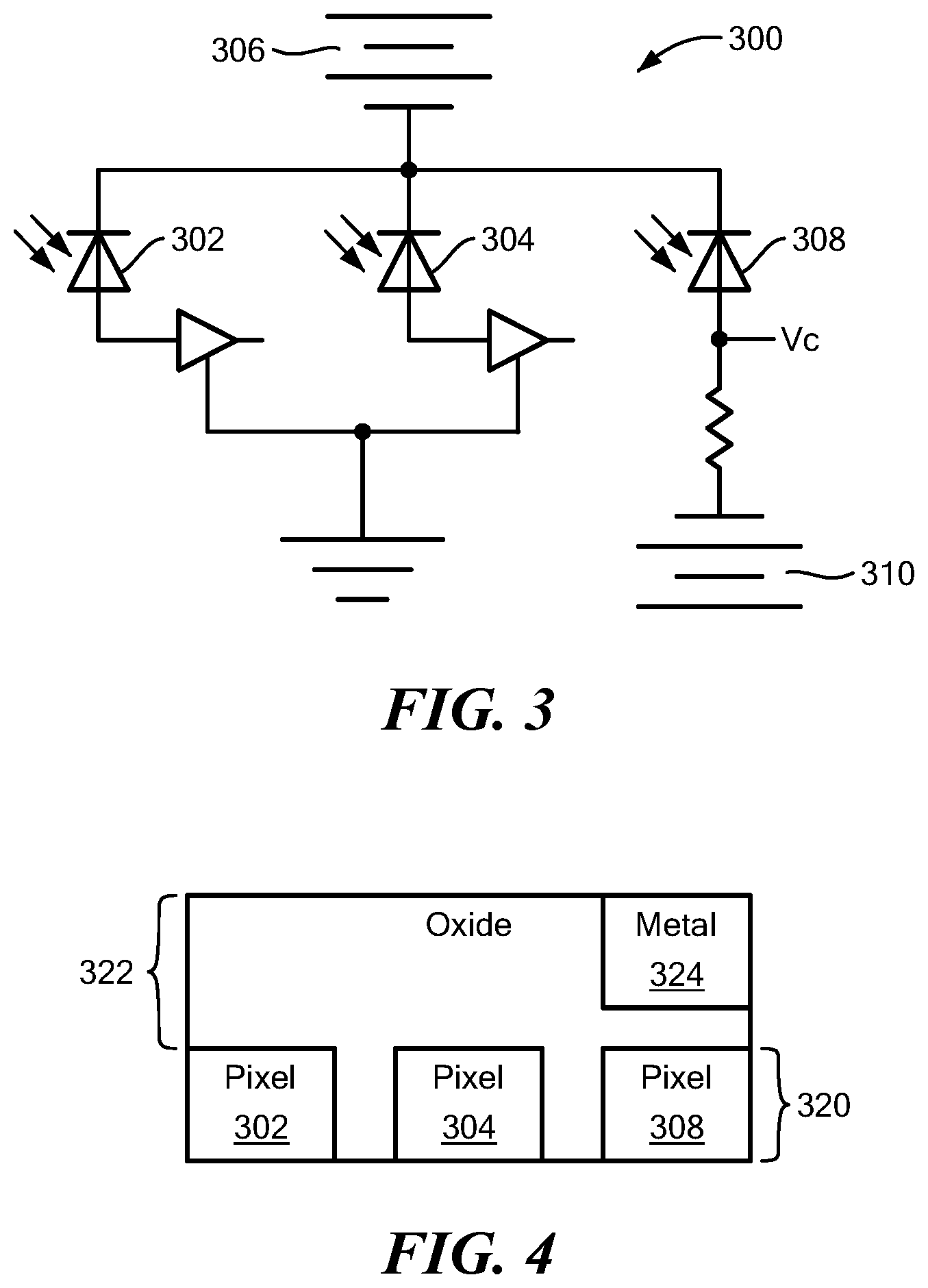 Patent US11815406 Figure 3 – Temperature sensing of an array from temperature dependent properties of a PN junction
