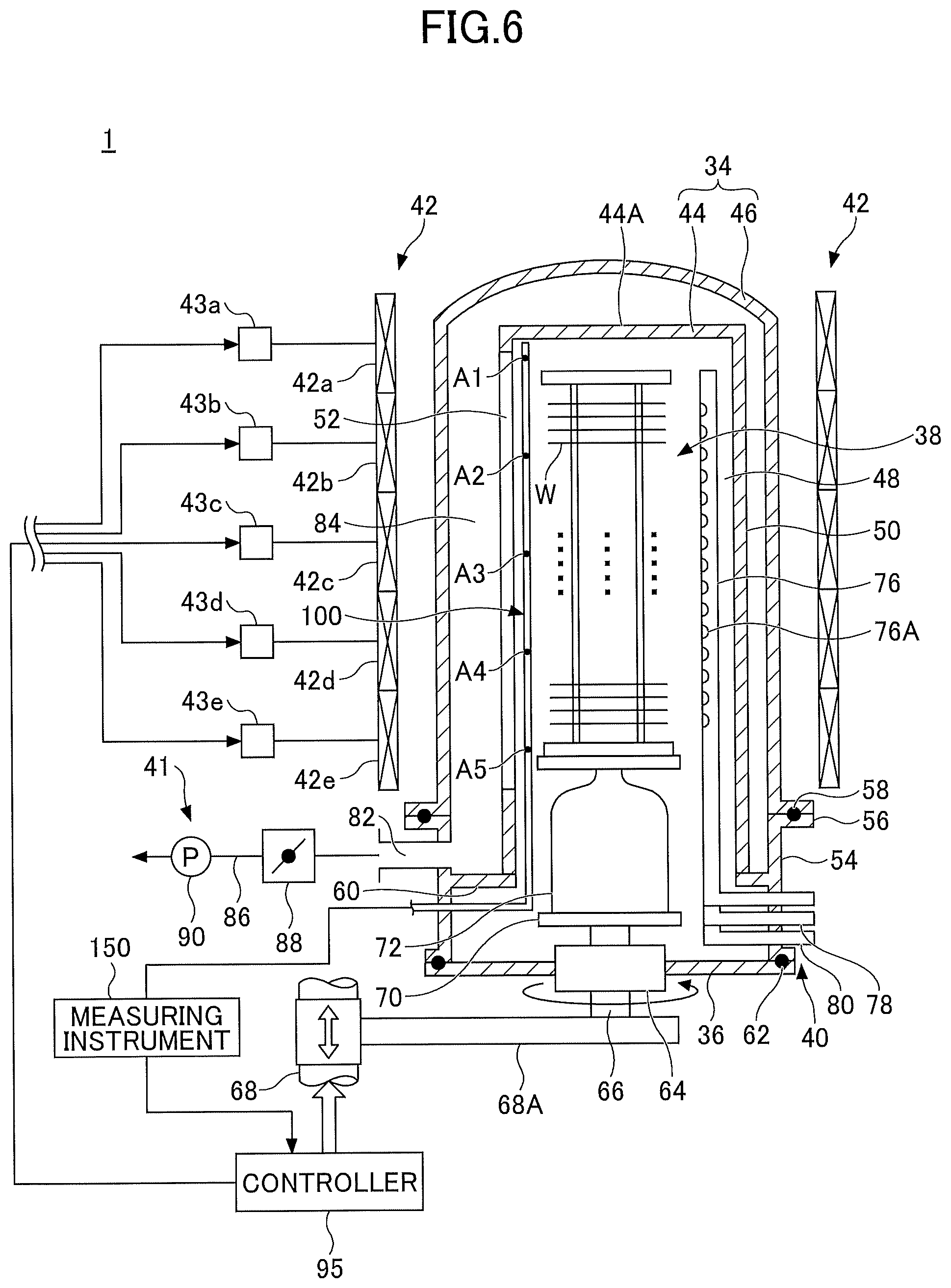 Patent US11815407 Figure 5 – Thermocouple structure, heat treatment apparatus, and method of manufacturing thermocouple structure