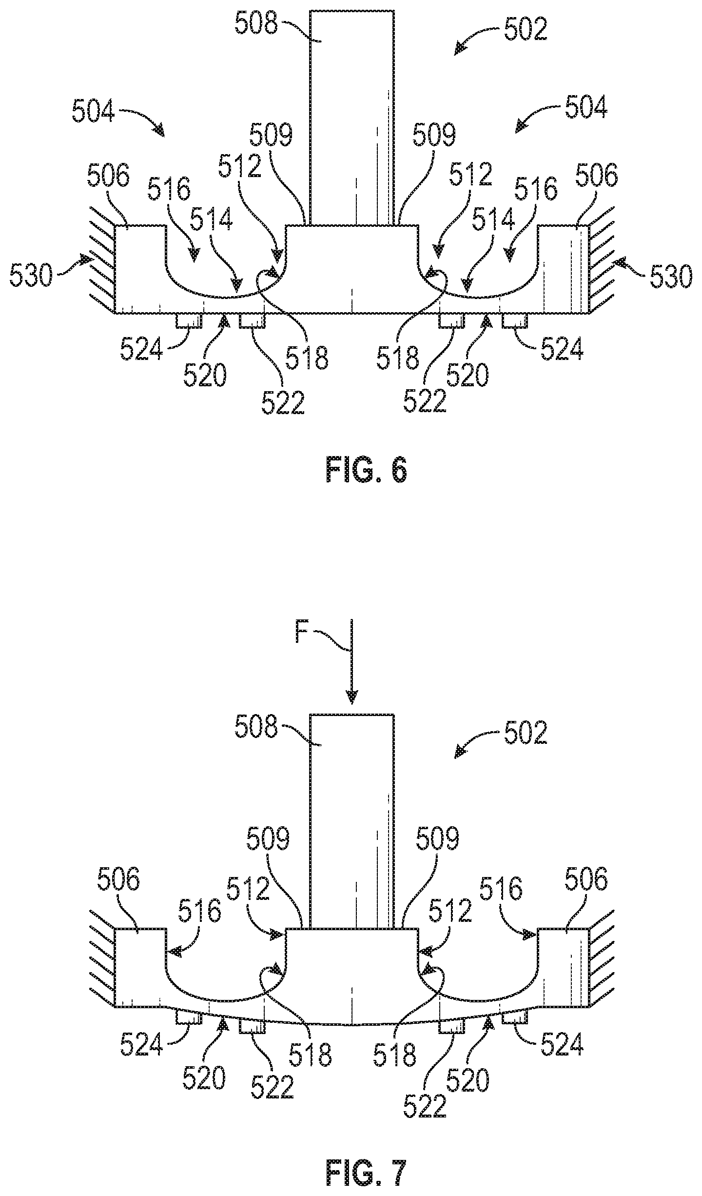 Patent US11815412 Figure 5 – Strain sensor with contoured deflection surface
