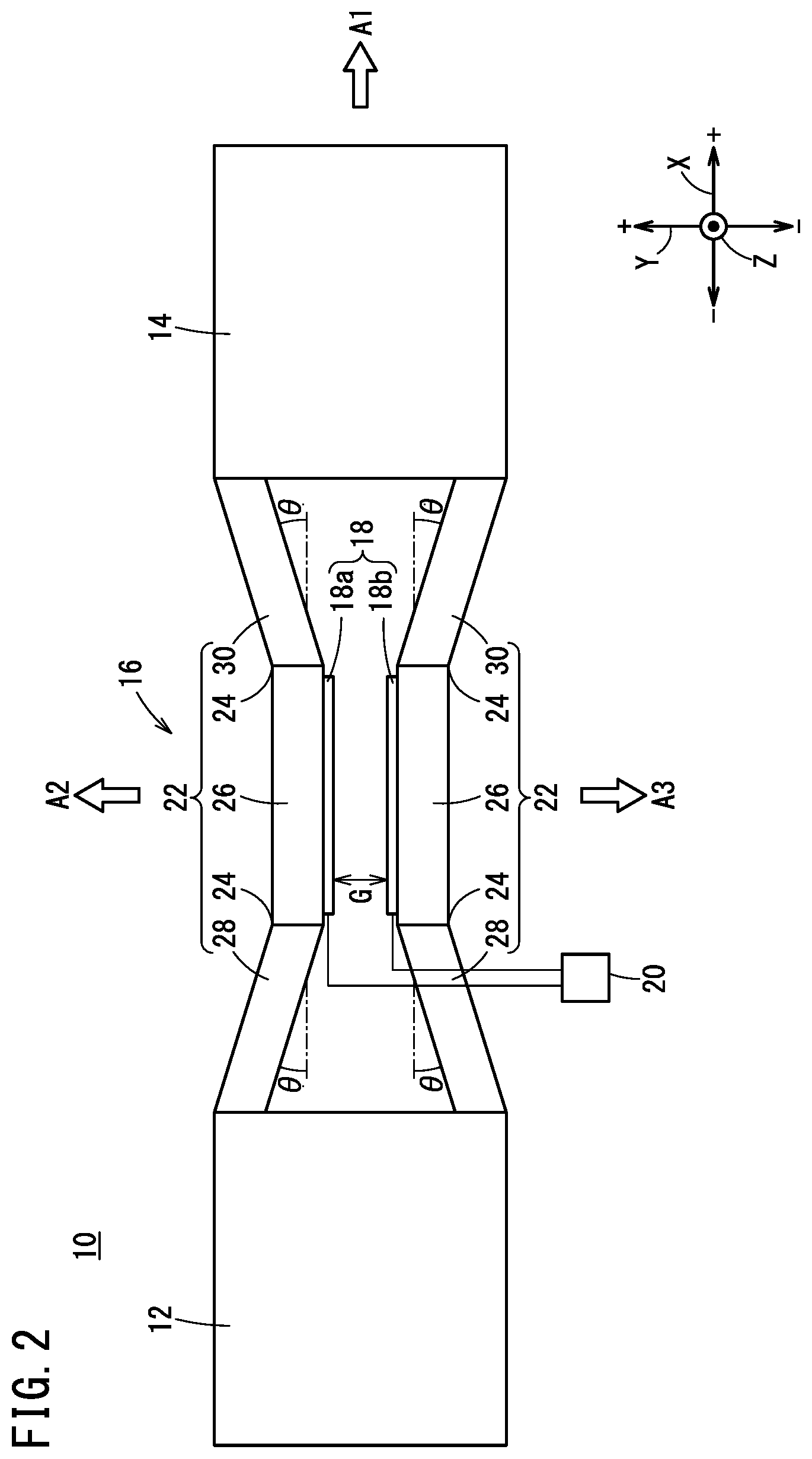 Patent US11815416 Figure 2 – Displacement detection device and torque sensor