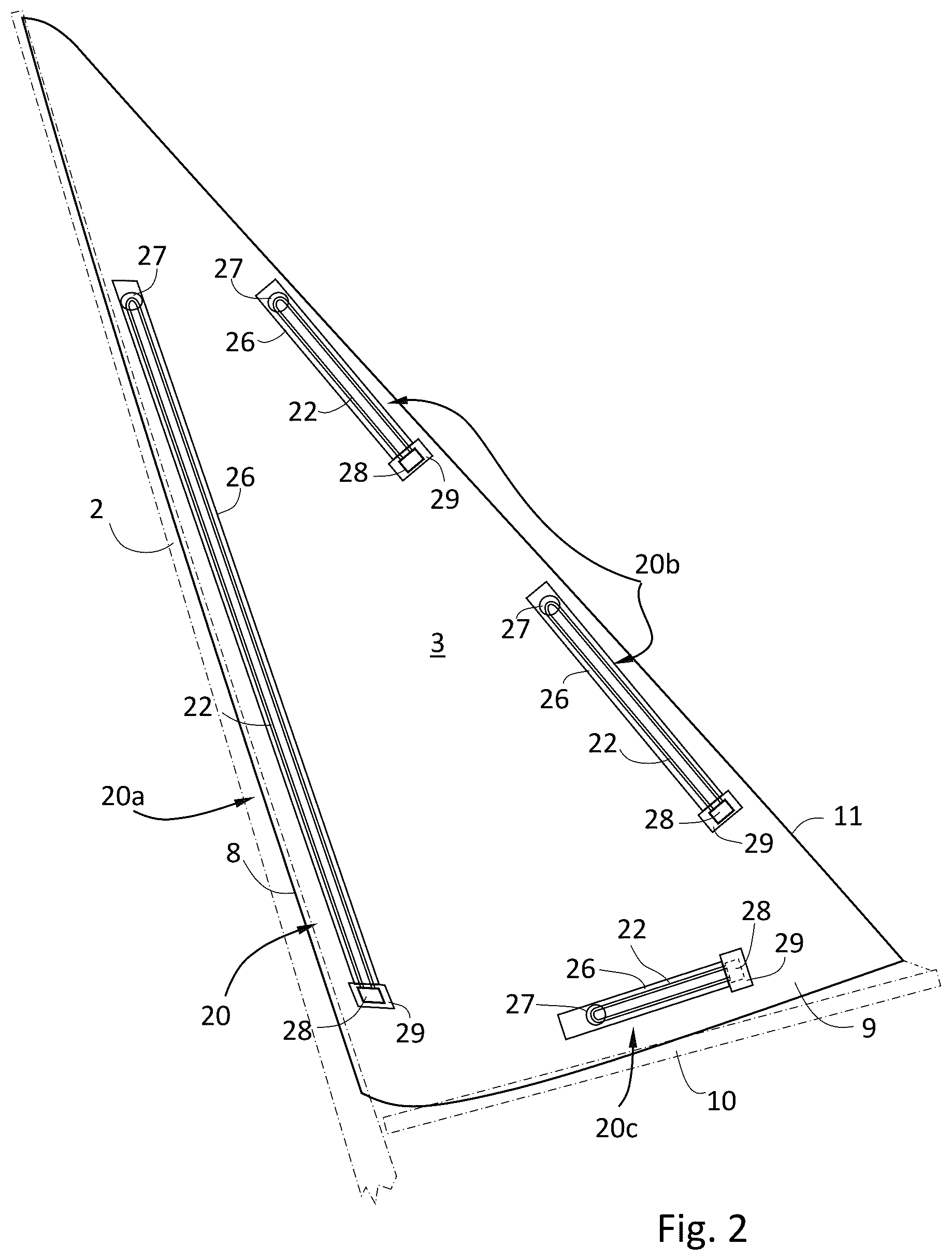 Patent US11815418 Figure 2 – Stress detection system in flexible two-dimensional structure