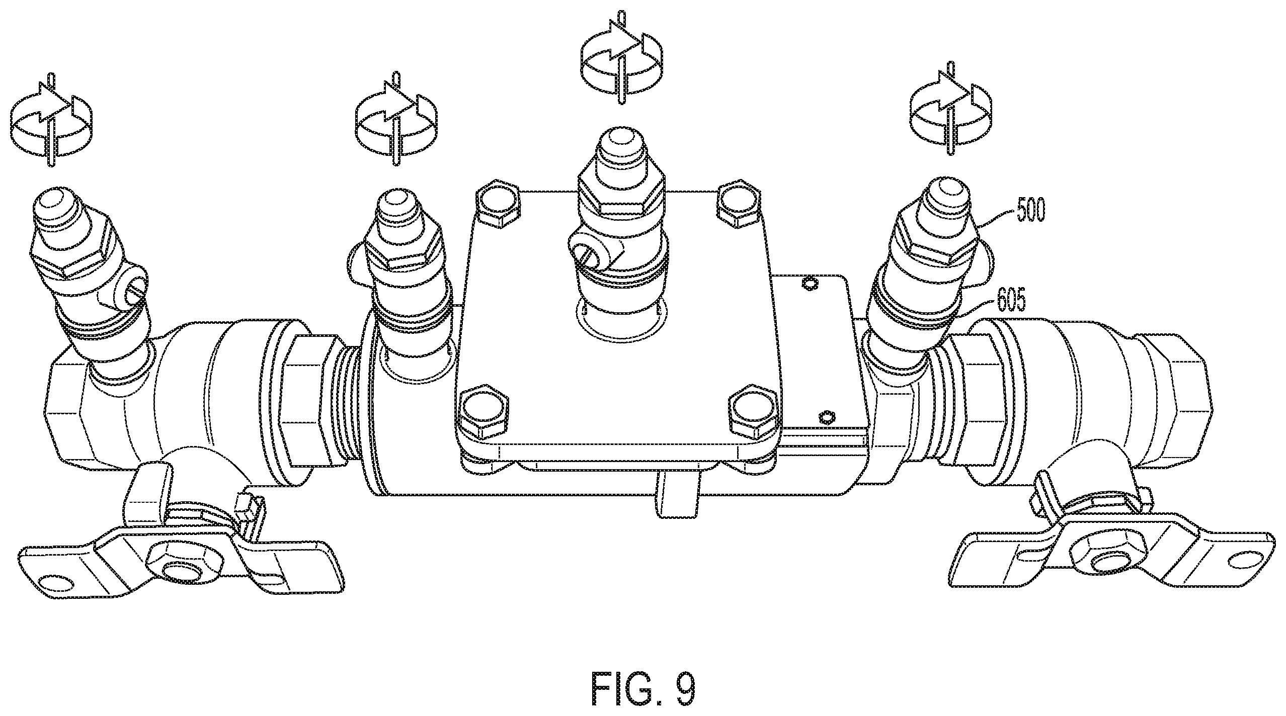 Patent US11815424 Figure 9 – Backflow prevention system test cock with a fluid sensor