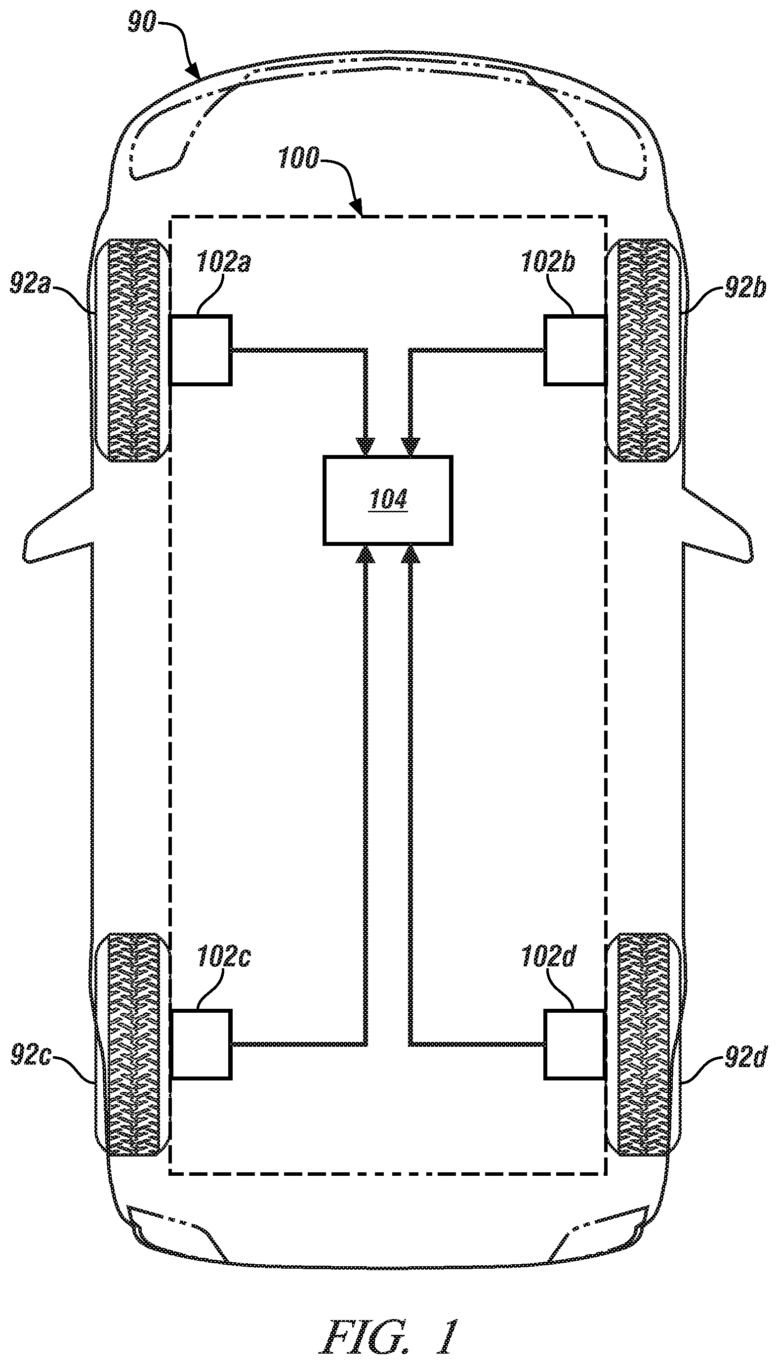 Patent US11815426 — Robust tire/wheel vibration monitor system — Figure 1