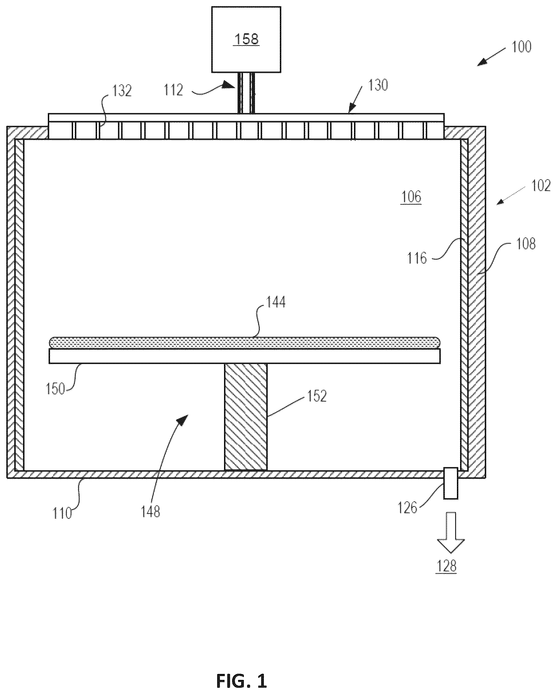Patent US11815436 — Detection of surface particles on chamber components with carbon dioxide — Figure 1