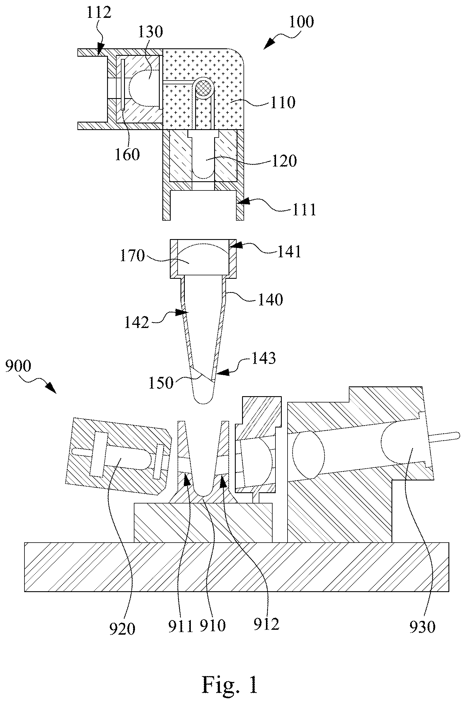 Patent US11815445 Figure 1 – Optical calibration tool