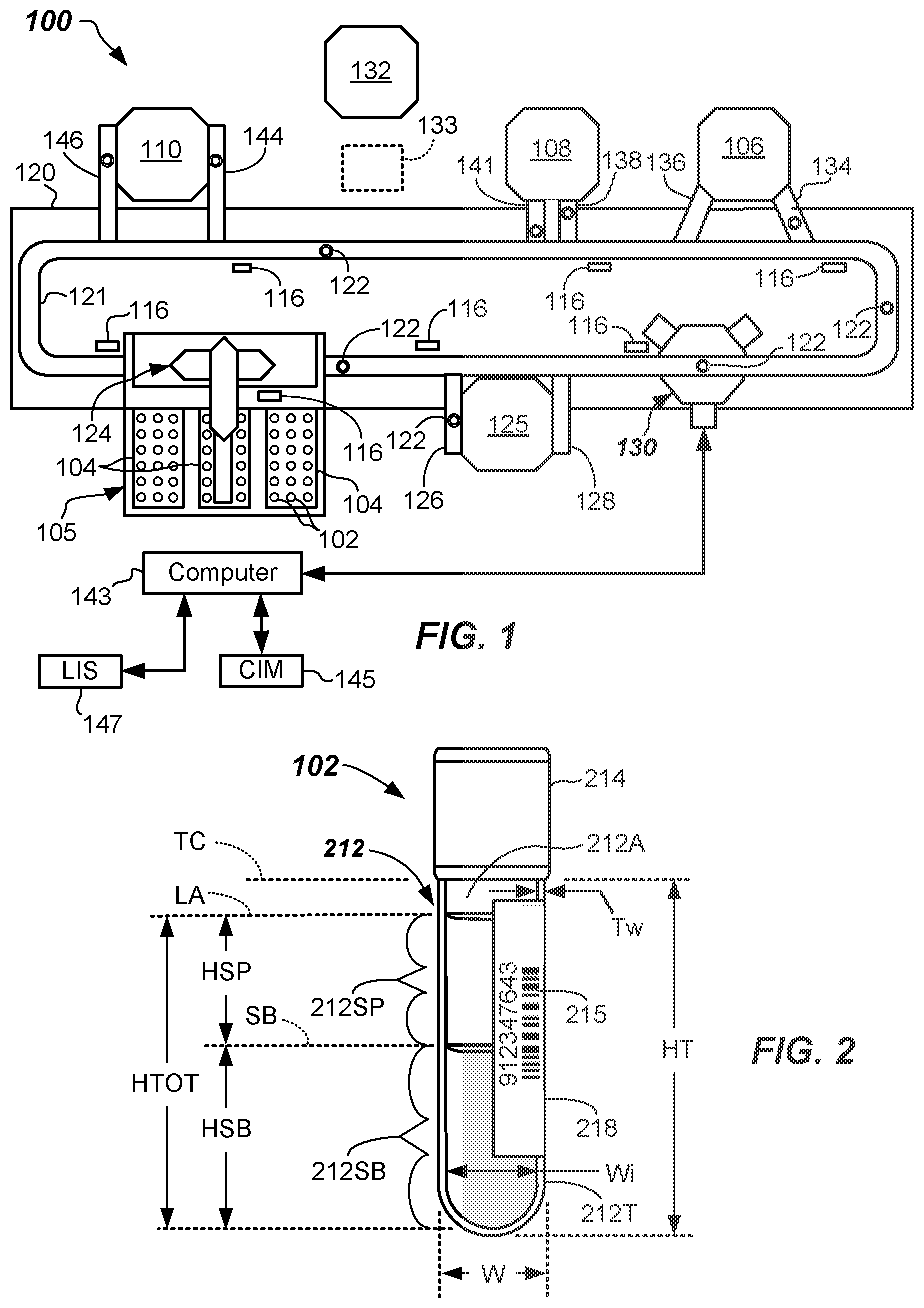 Patent US11815446 — Methods and apparatus for characterizing a specimen container and specimen — Figure 1