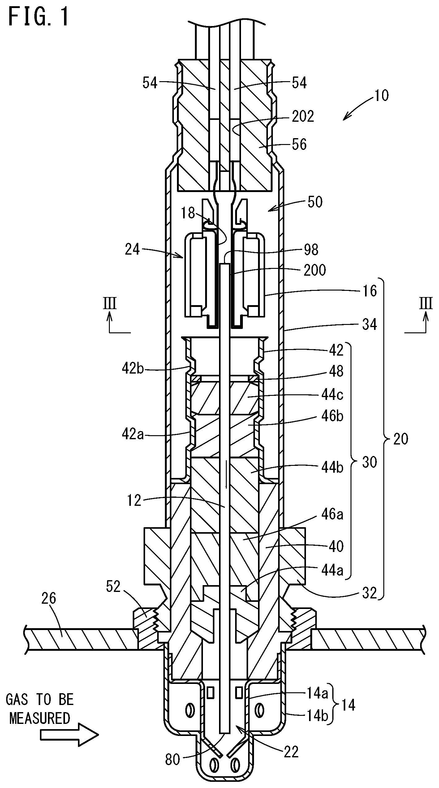 Patent US11815485 Figure 1 – Gas sensor