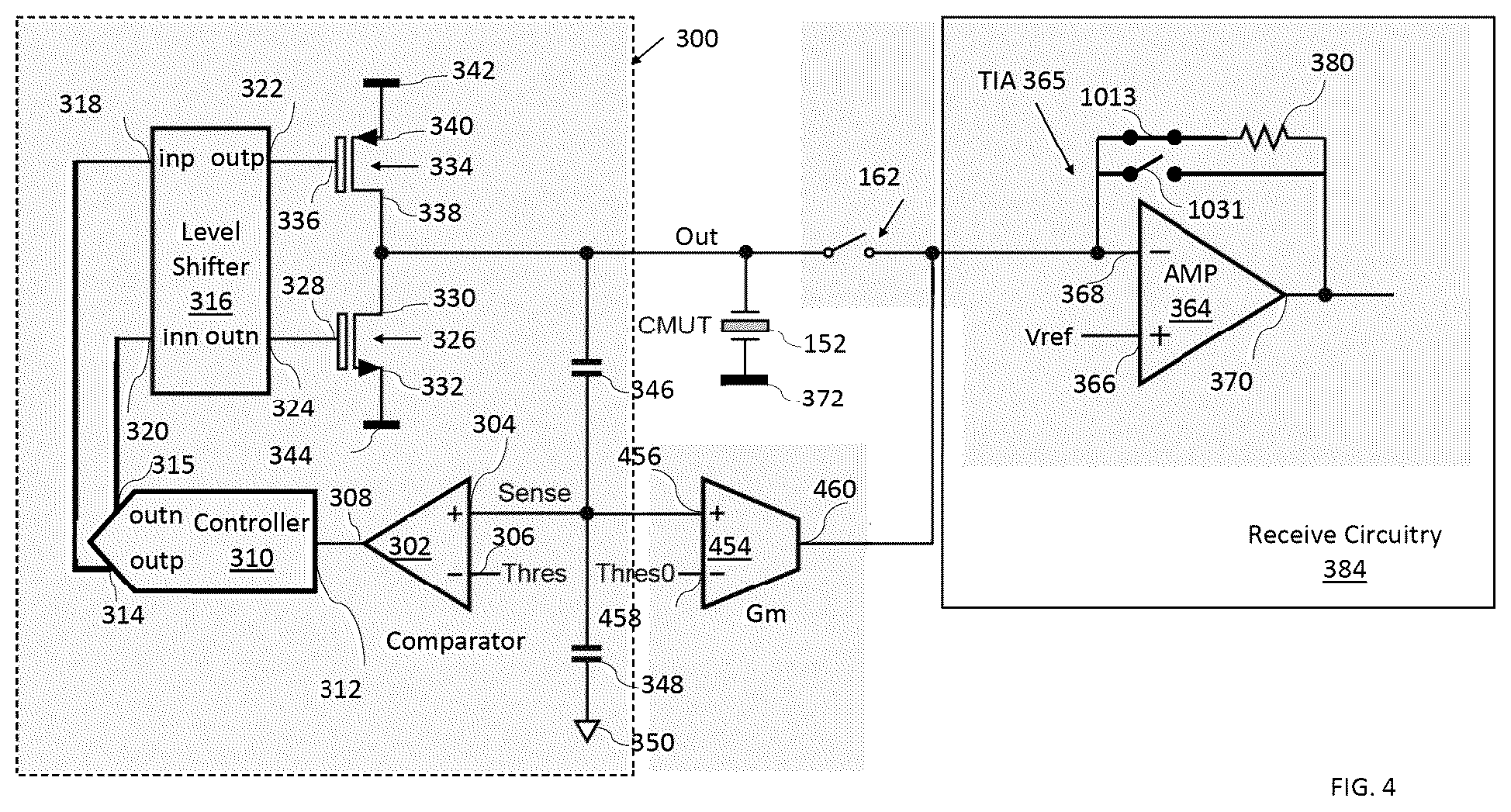 Patent US11815492 Figure 3 – Methods and circuitry for built-in self-testing of circuitry and/or transducers in ultrasound devices