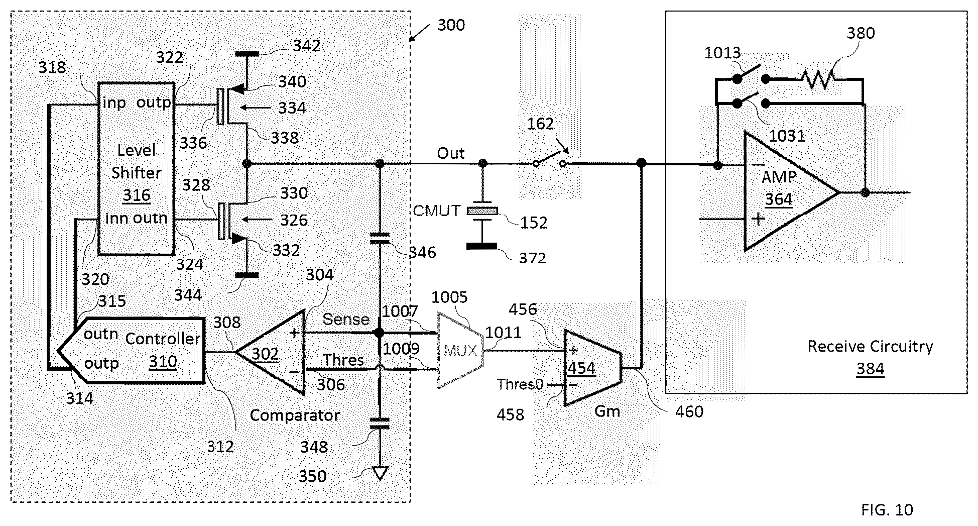 Patent US11815492 Figure 9 – Methods and circuitry for built-in self-testing of circuitry and/or transducers in ultrasound devices