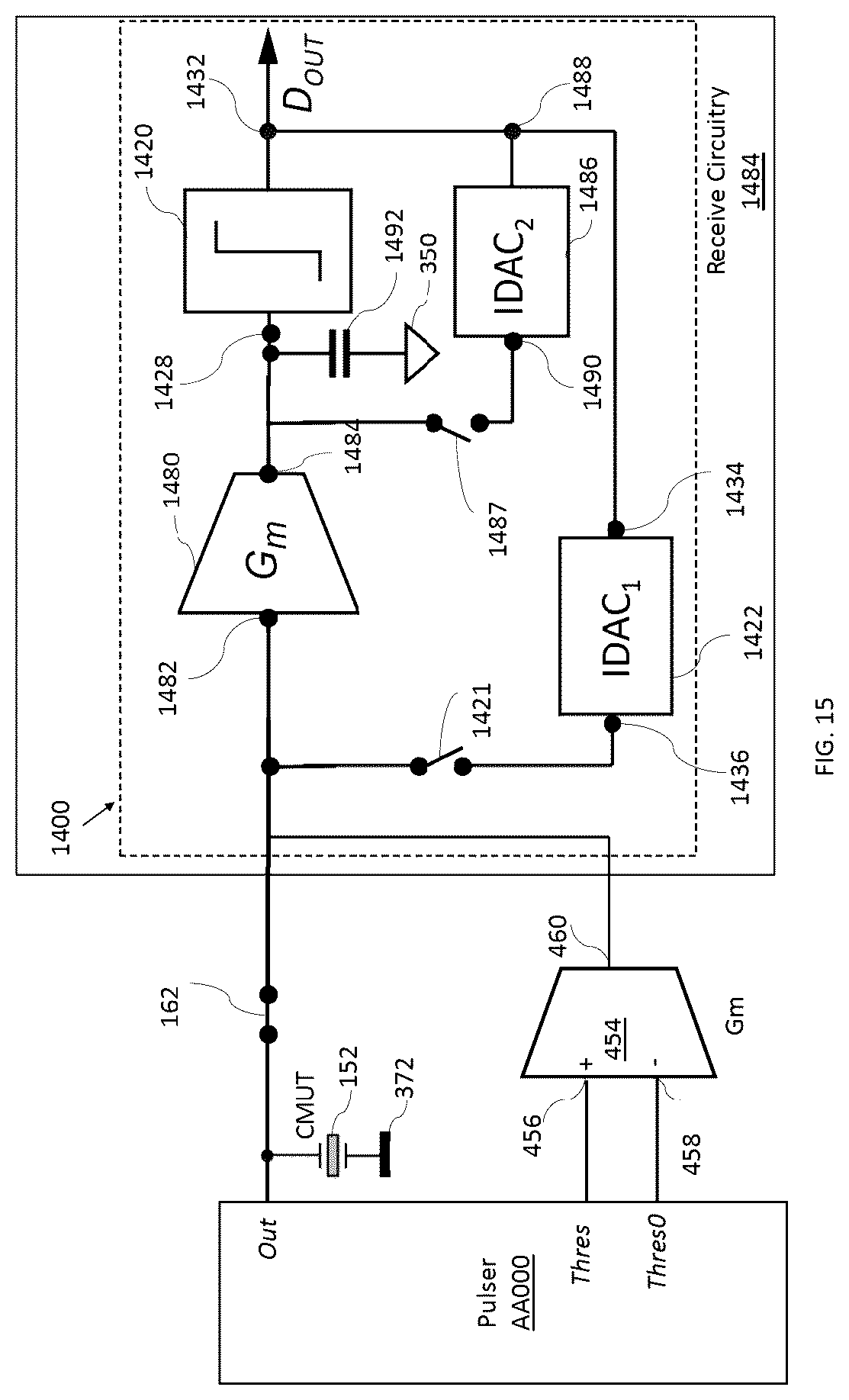 Patent US11815492 Figure 14 – Methods and circuitry for built-in self-testing of circuitry and/or transducers in ultrasound devices