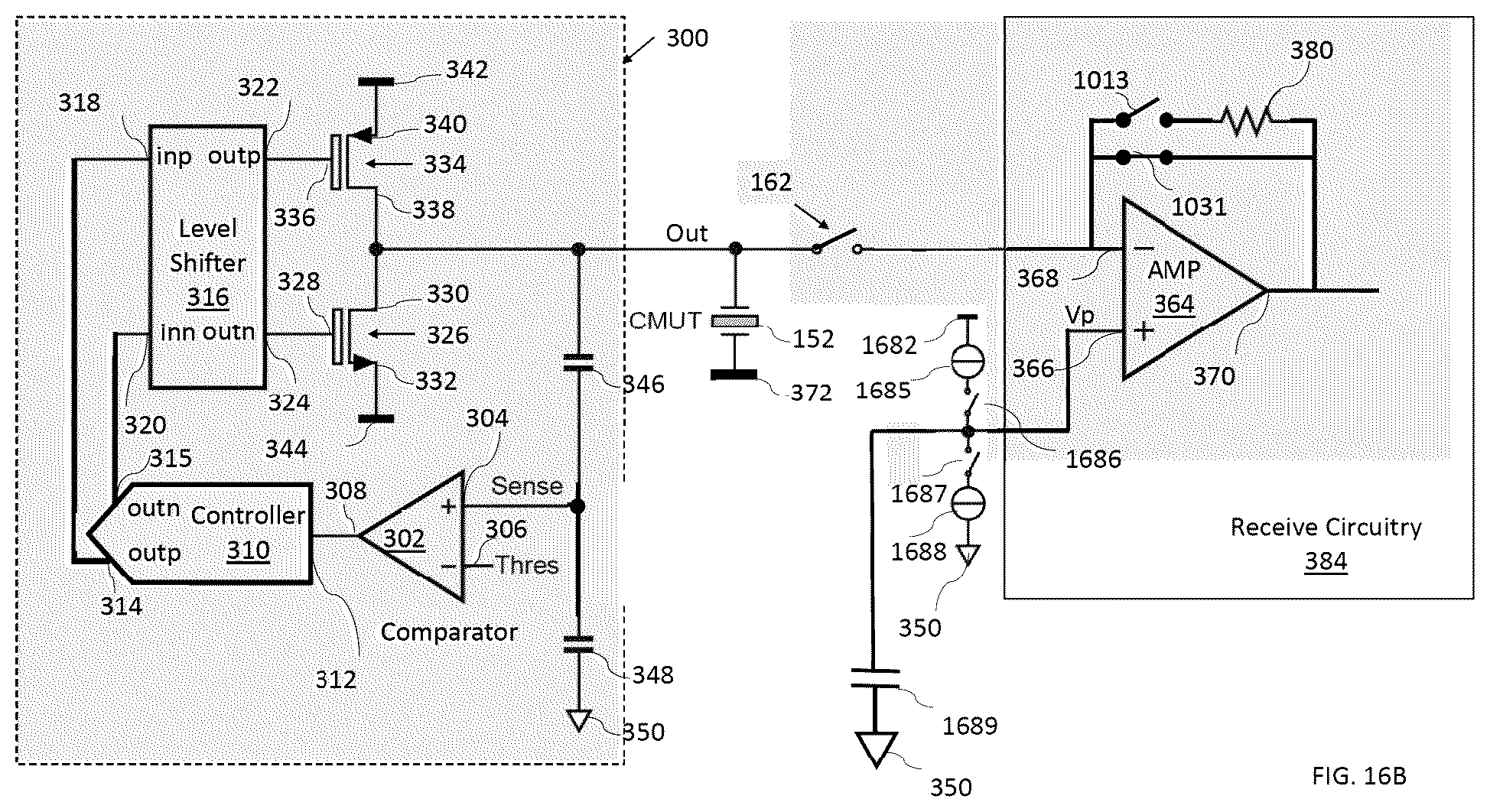 Patent US11815492 Figure 16 – Methods and circuitry for built-in self-testing of circuitry and/or transducers in ultrasound devices