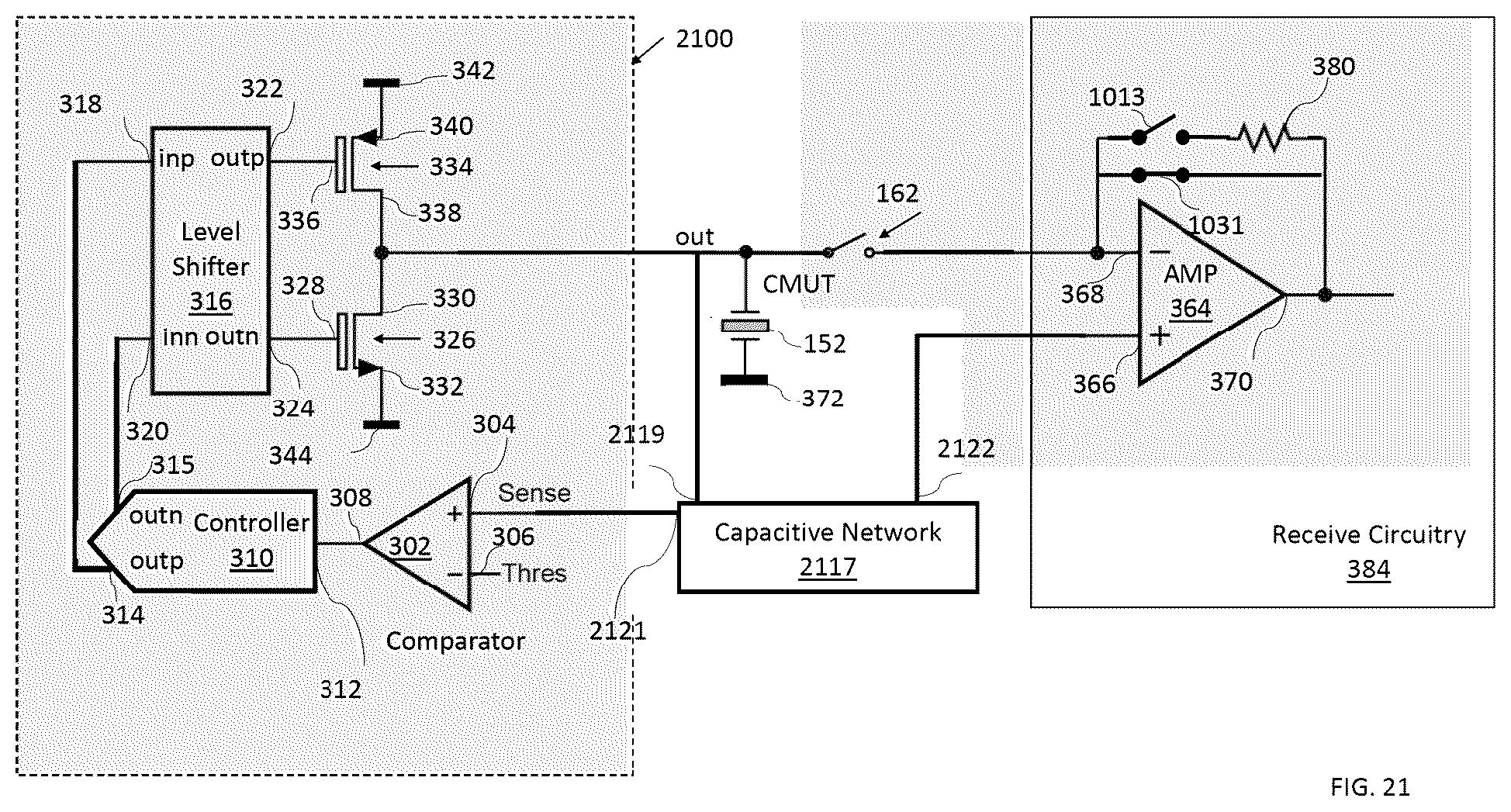Patent US11815492 Figure 19 – Methods and circuitry for built-in self-testing of circuitry and/or transducers in ultrasound devices