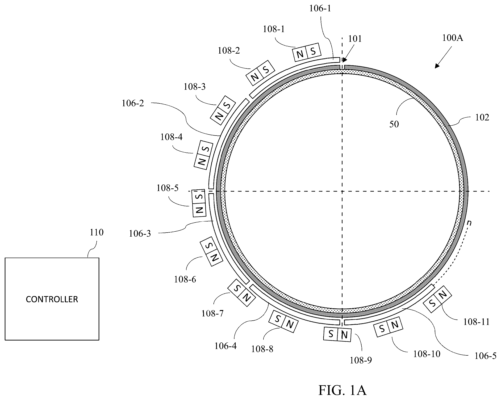 Patent US11815494 Figure 1 – Flexible magnetostrictive guided wave pipe inspection system with integrated magnets