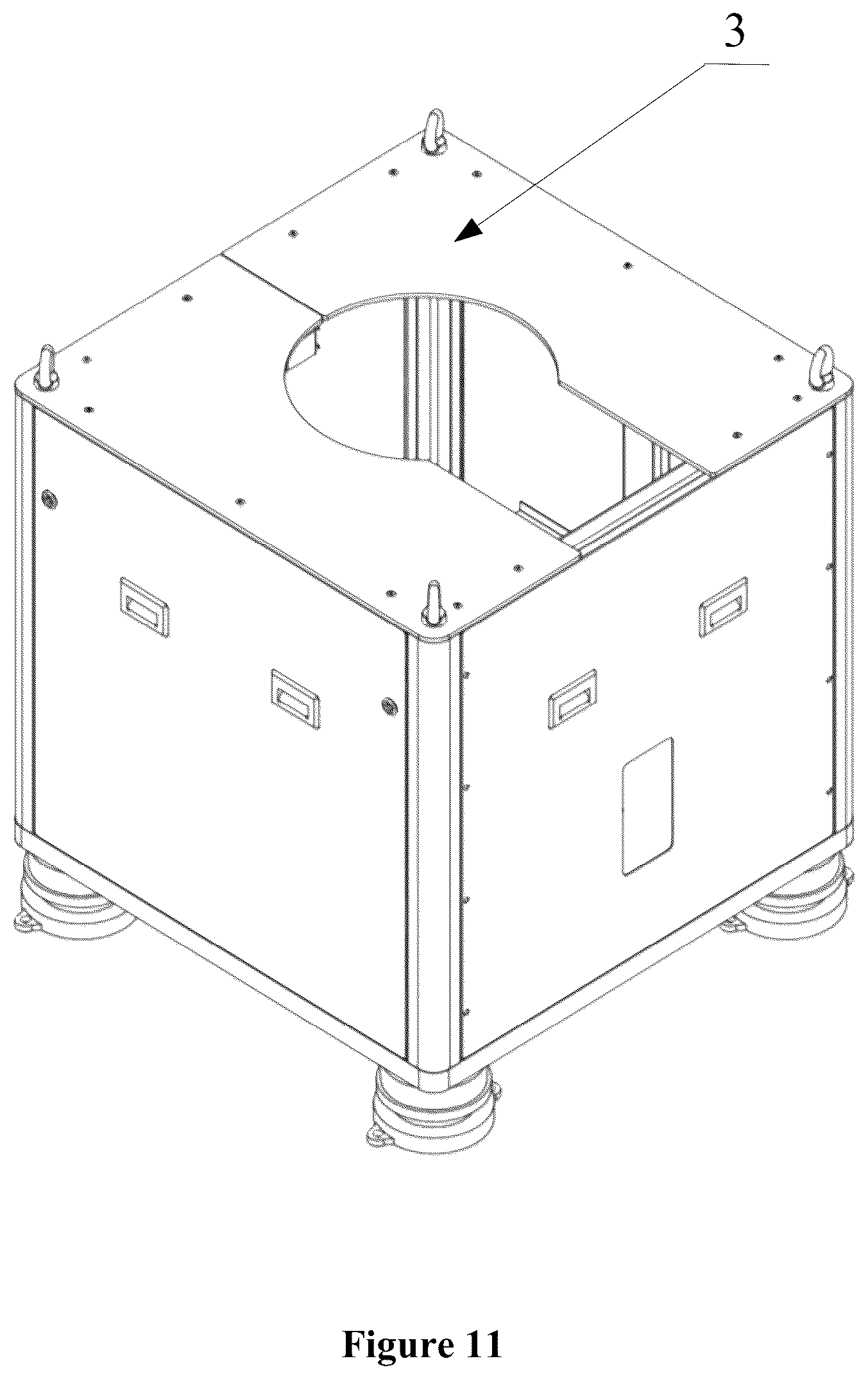 Patent US11815496 Figure 10 – Rock mechanics triaxial testing machine has shaft pressure driving piece and lifting mechanism driving inner pressure chamber to lift