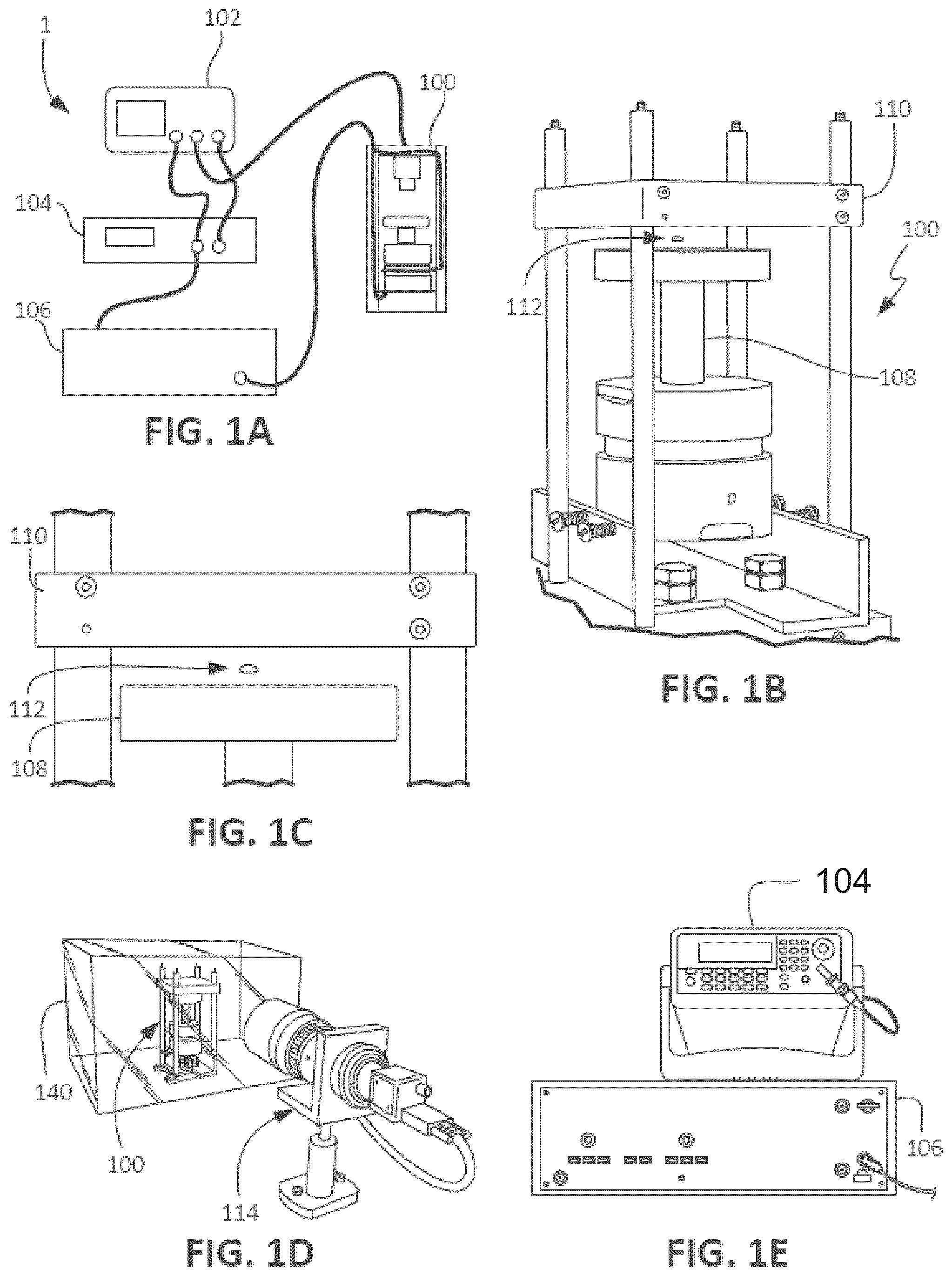 Patent US11815506 Figure 1 – Apparatus, systems and methods for integrative photo-optical/mechanical test for noncontact measurement of polymerization