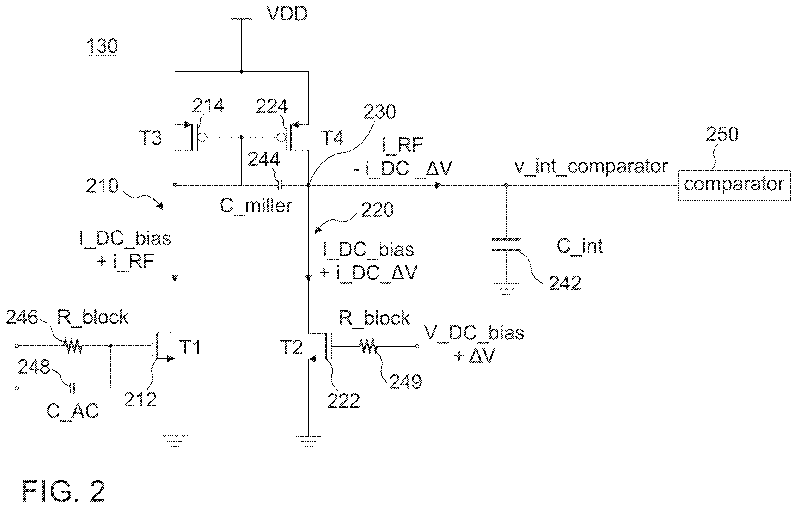 Patent US11815530 Figure 2 – RF power detector with a variable threshold
