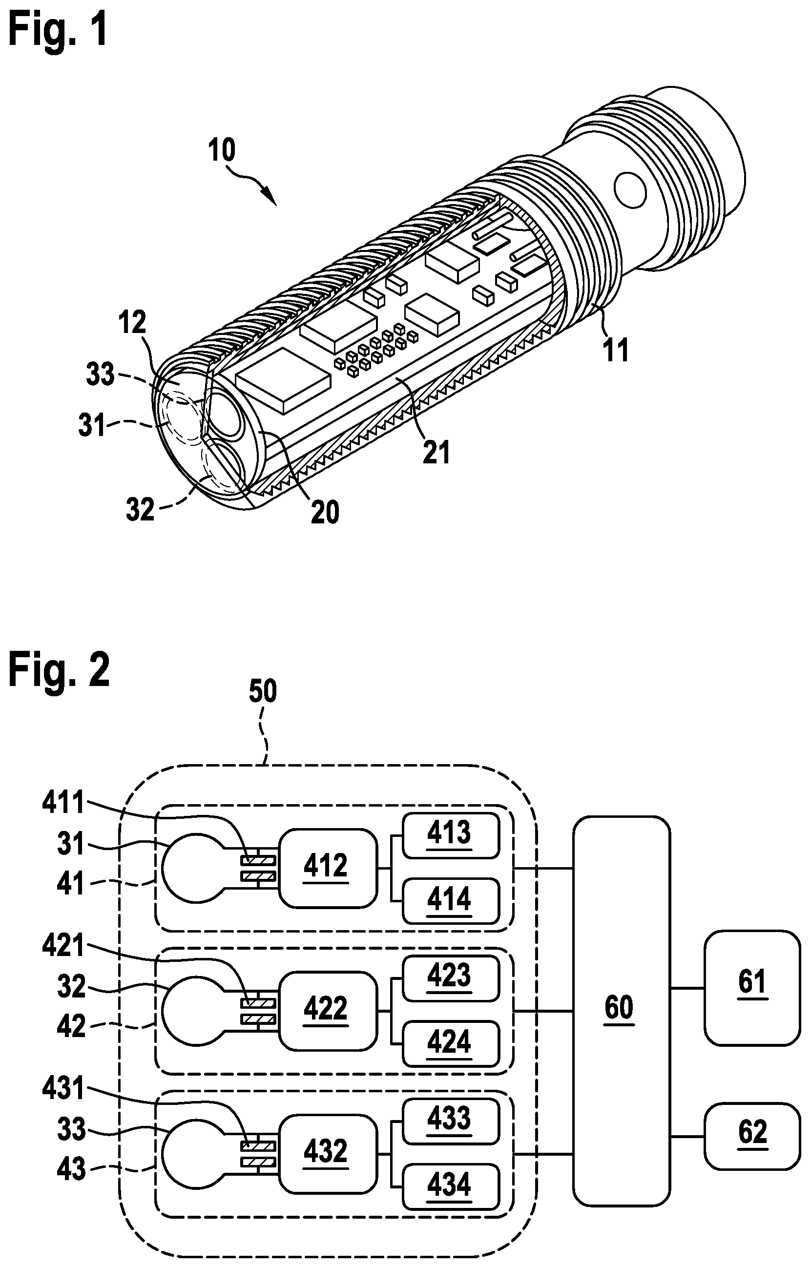 Patent US11815537 Figure 1 – Inductive sensor and method for the operation thereof
