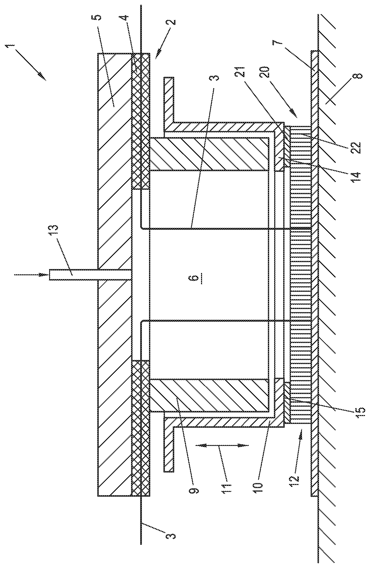 Patent US11815542 Figure 1 – Device for testing components under elevated gas pressure