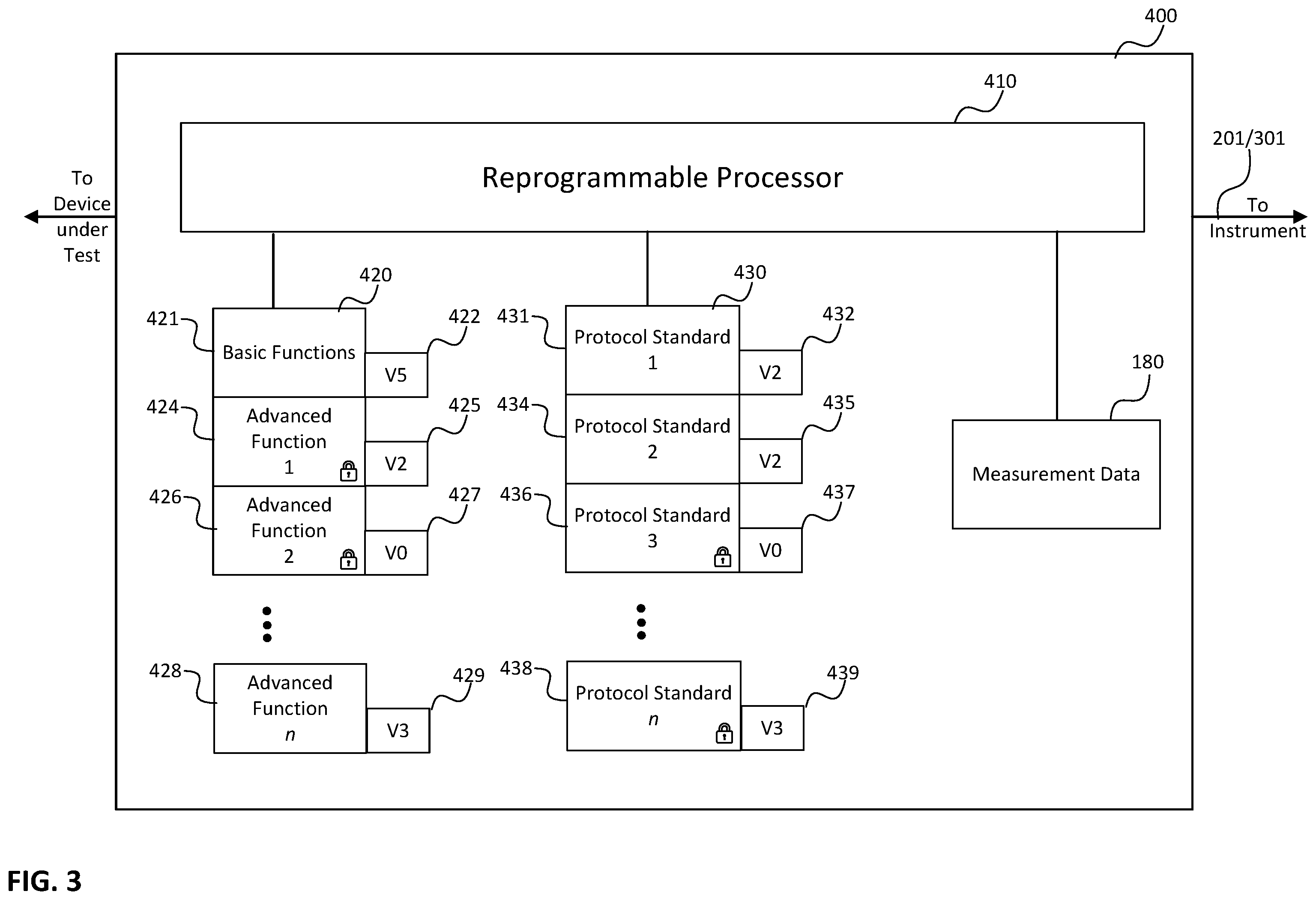 Patent US11815548 Figure 3 – Test and measurement instrument accessory with reconfigurable processing component