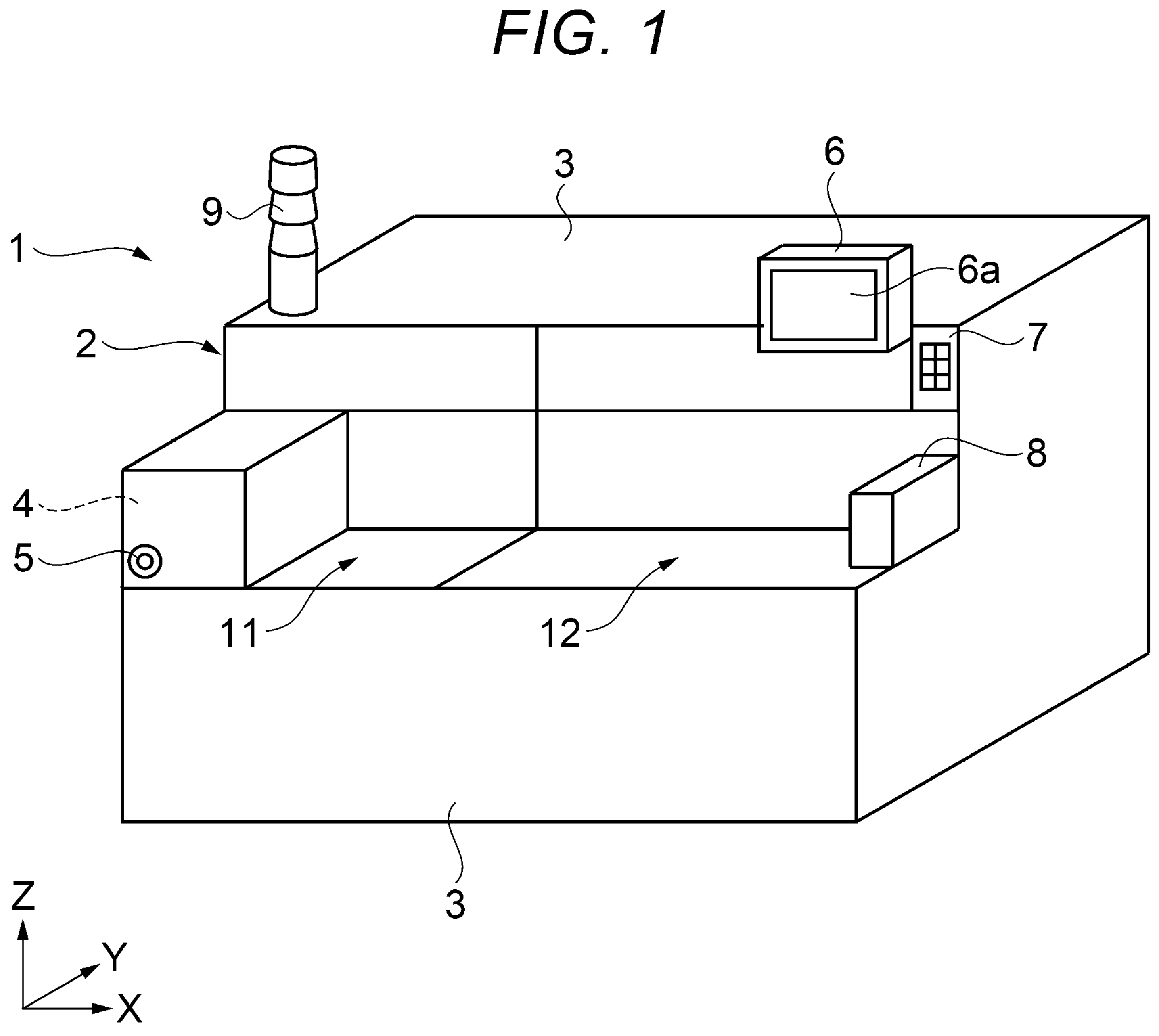Patent US11815549 Figure 1 – Electronic component handler, electronic component tester, and method of detecting position of pocket