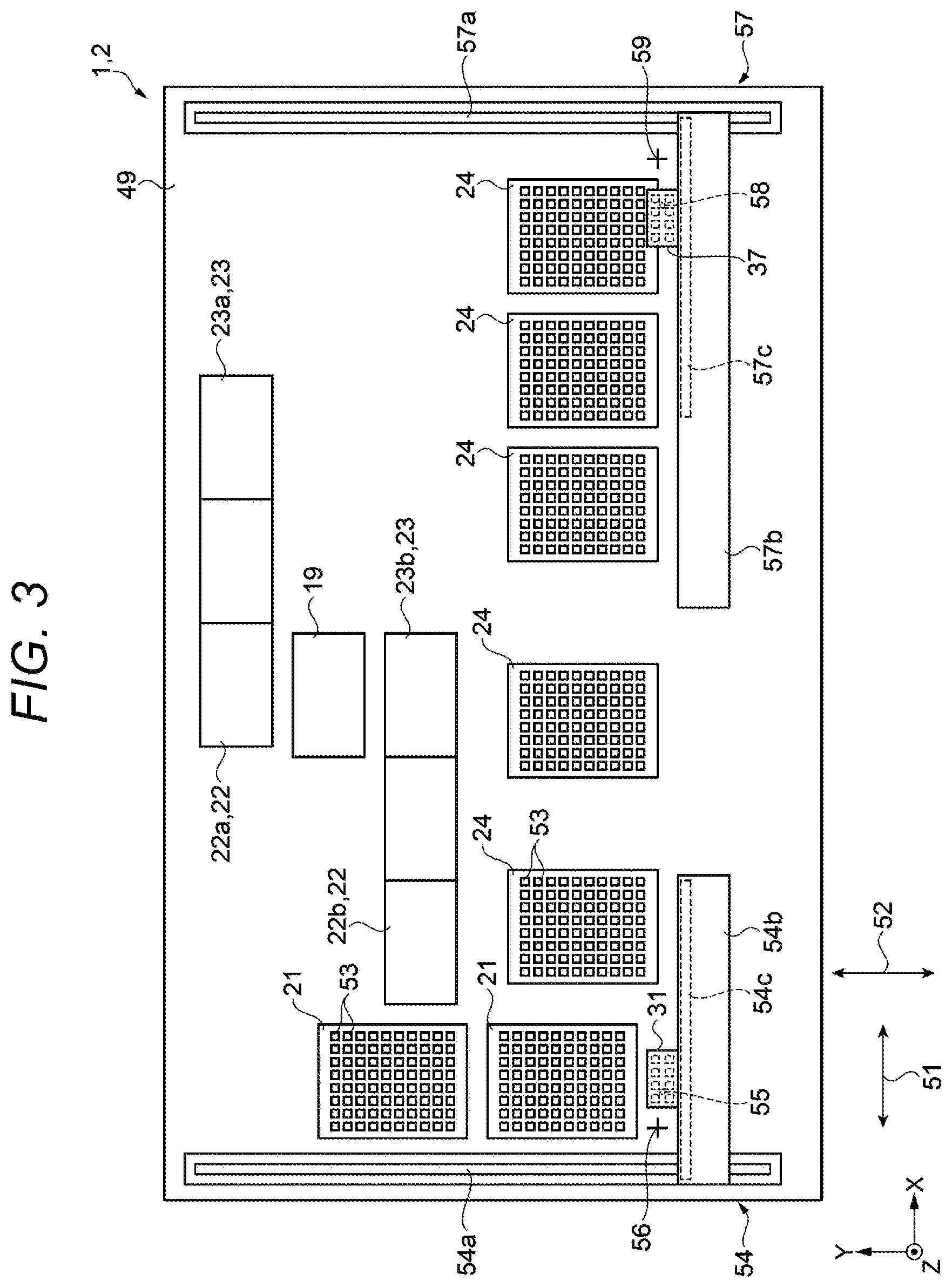 Patent US11815549 Figure 3 – Electronic component handler, electronic component tester, and method of detecting position of pocket