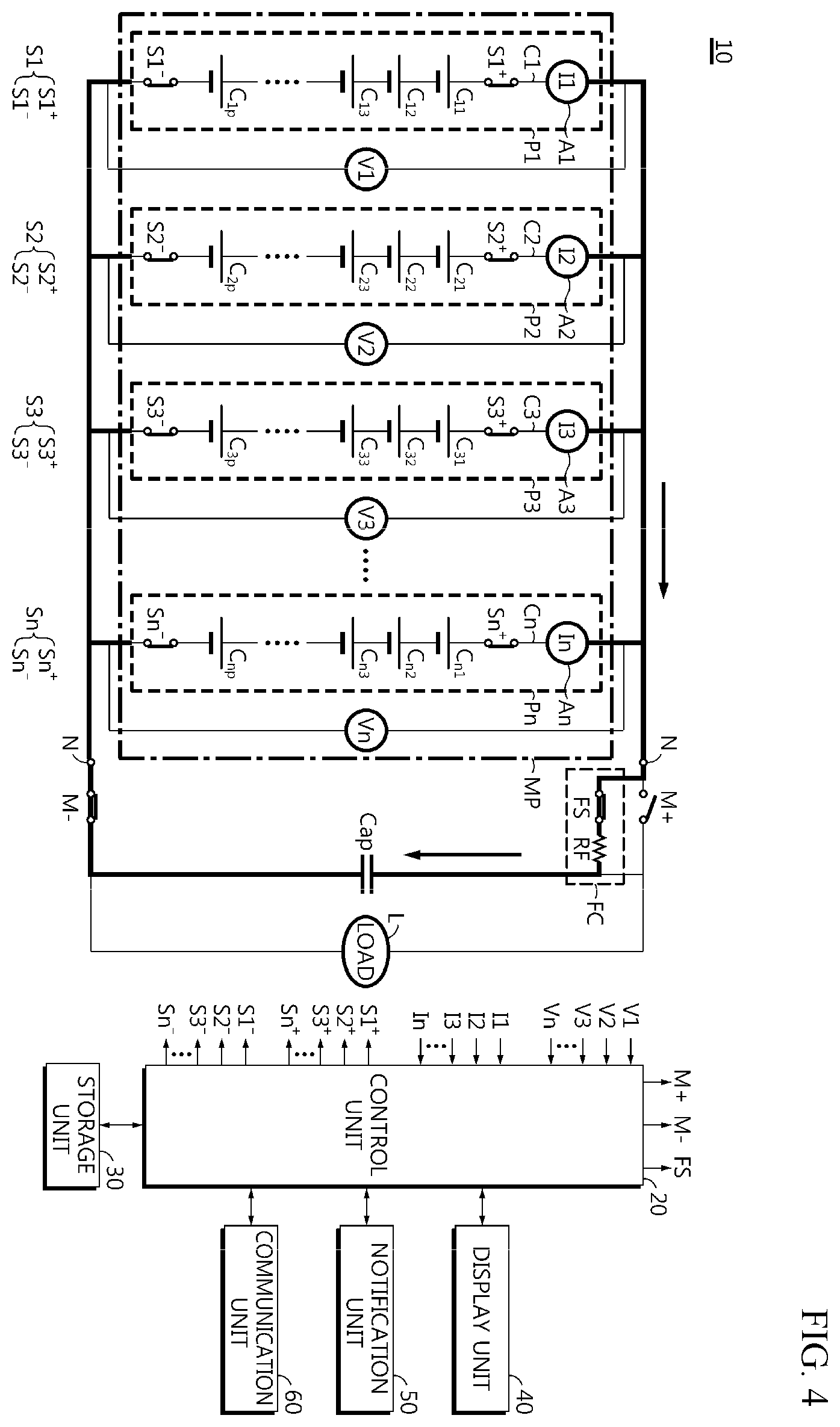 Patent US11815556 Figure 4 – Apparatus and method for diagnosing failure of switch unit included in multi battery pack