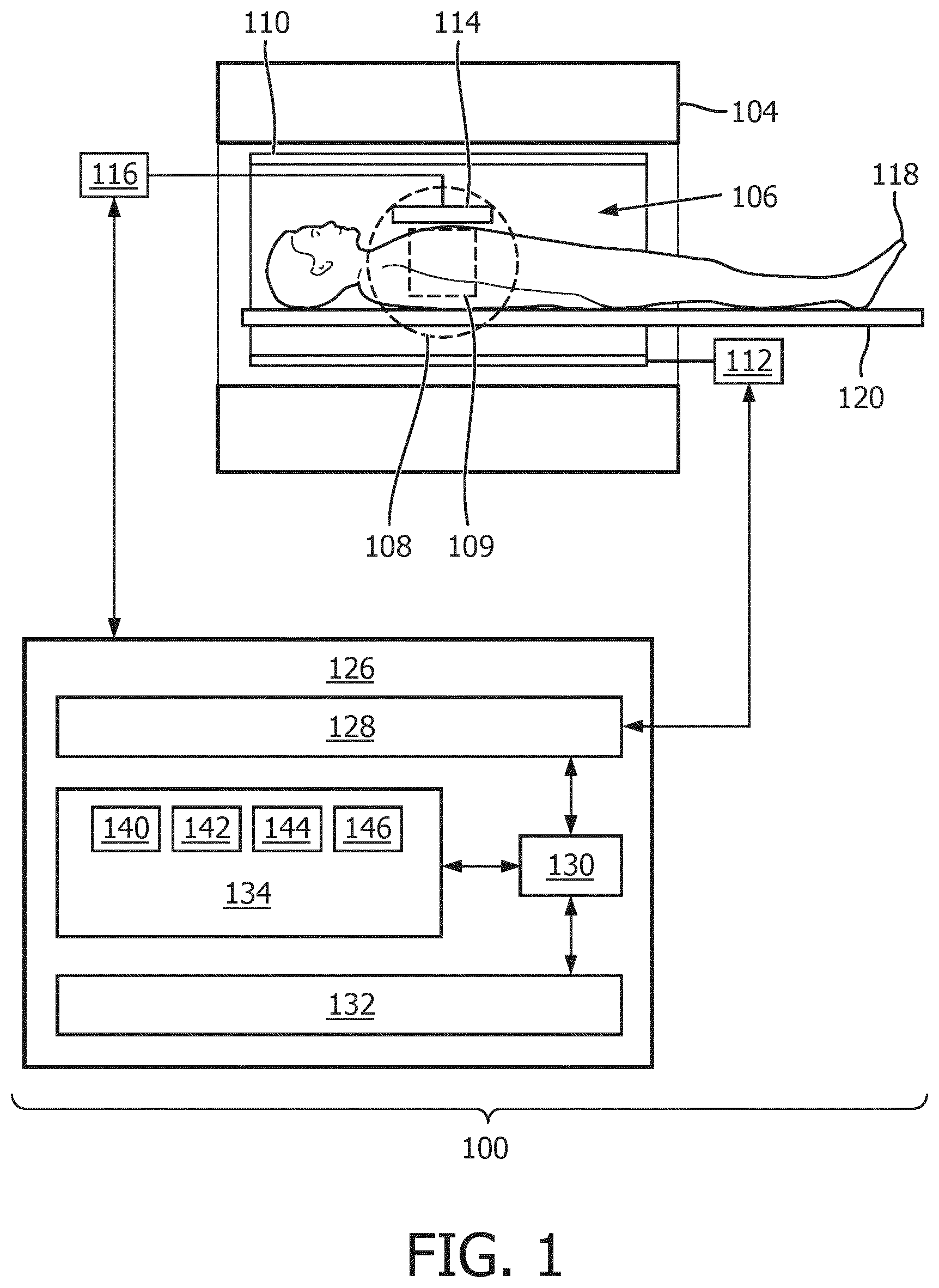 Patent US11815580 — MRI with matching states of vibration — Figure 1